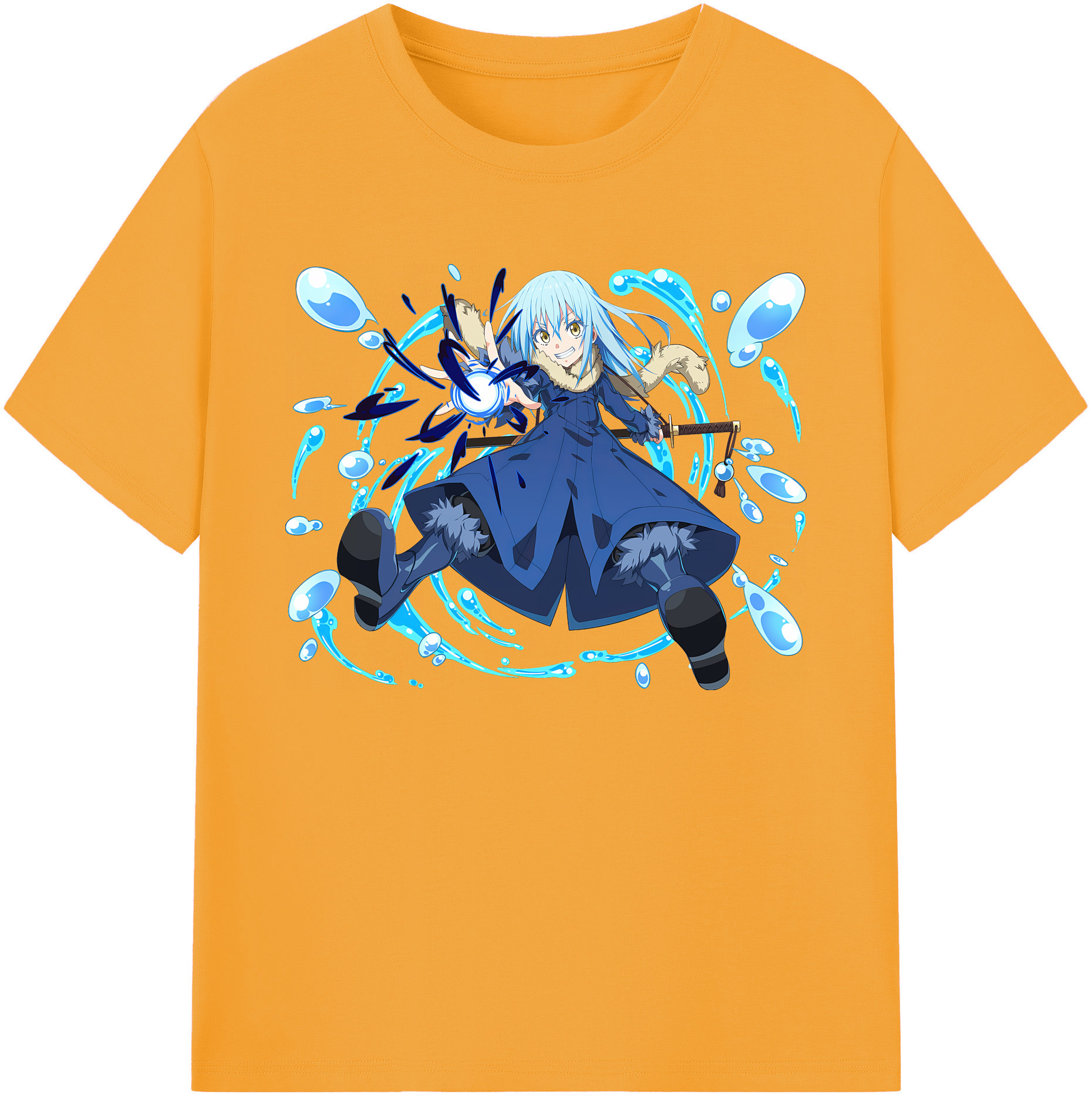 （画像用） 転スラ Regarding Reincarnated to Slime 綿100％ メンズ半袖Tシャツ｜肌触りやわらか＆通気性