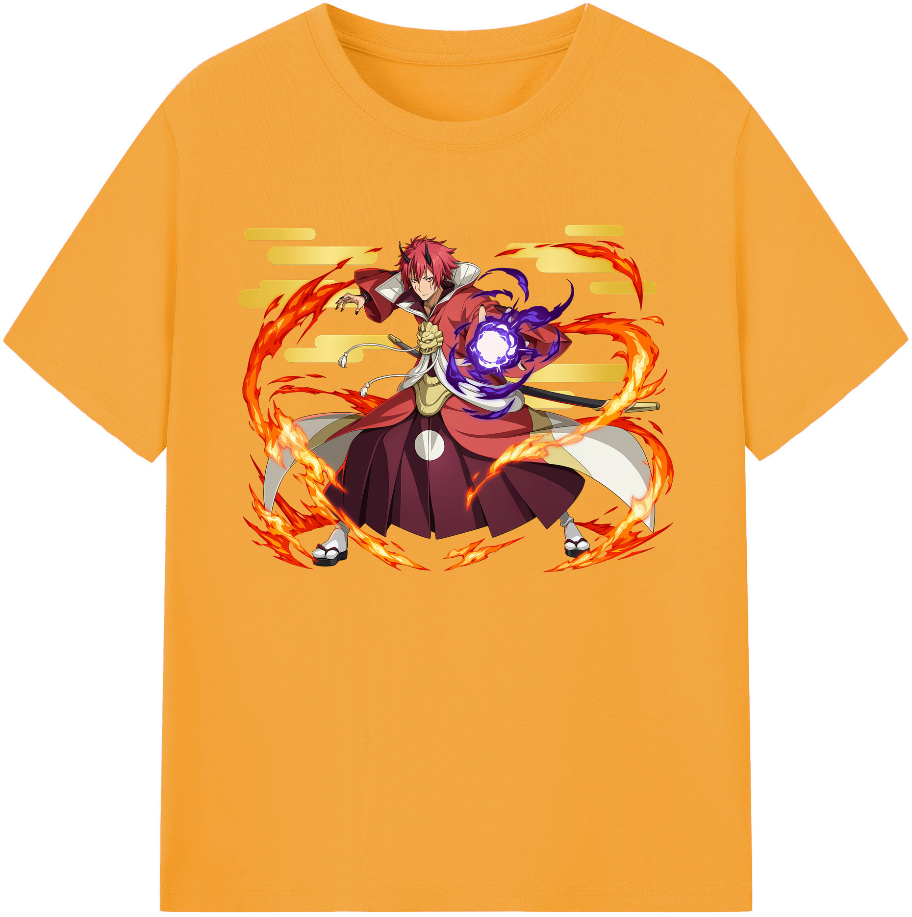 （画像用） 転スラ Regarding Reincarnated to Slime 綿100％ メンズ半袖Tシャツ｜肌触りやわらか＆通気性