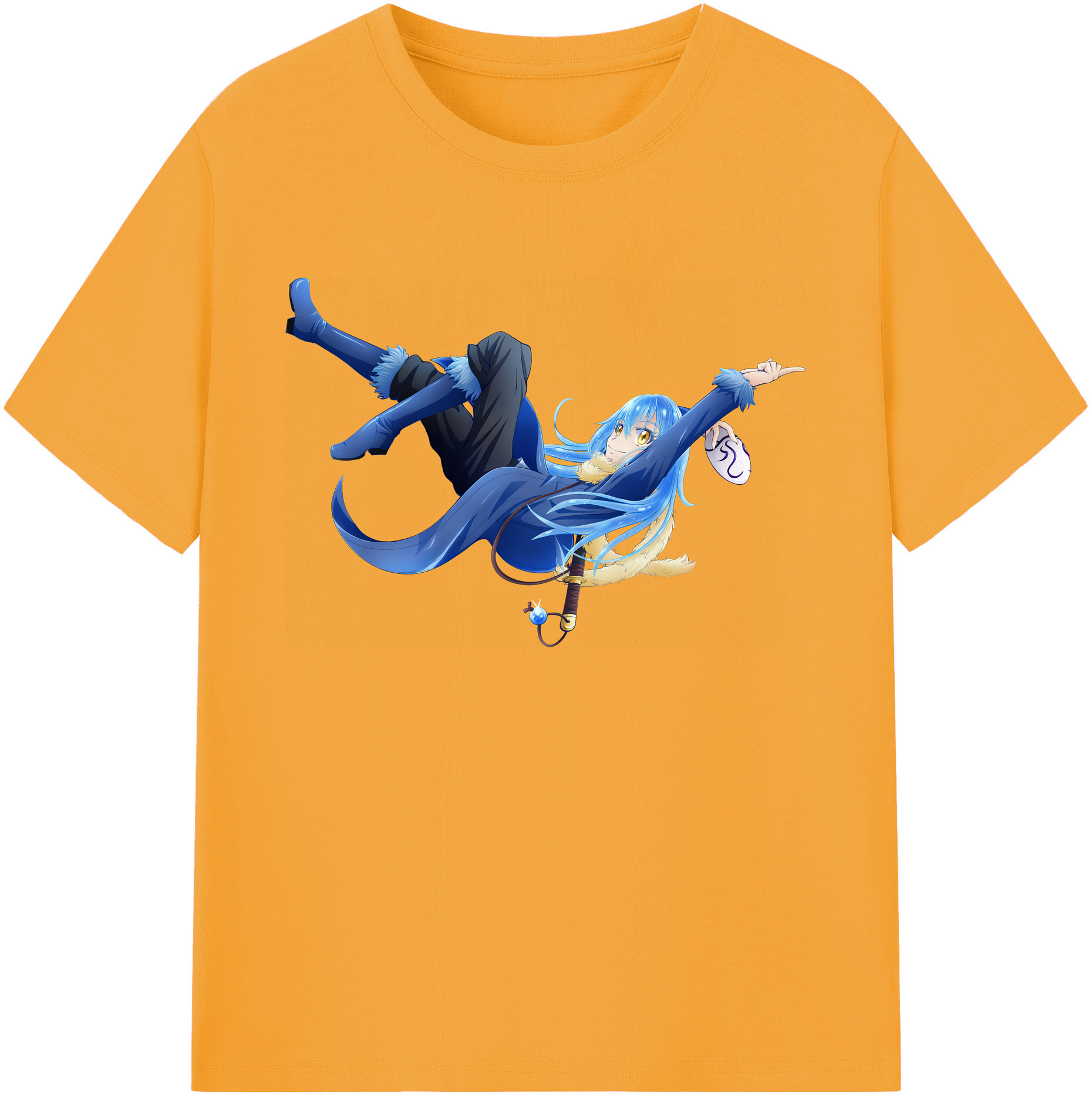 （画像用） 転スラ Regarding Reincarnated to Slime 綿100％ メンズ半袖Tシャツ｜肌触りやわらか＆通気性