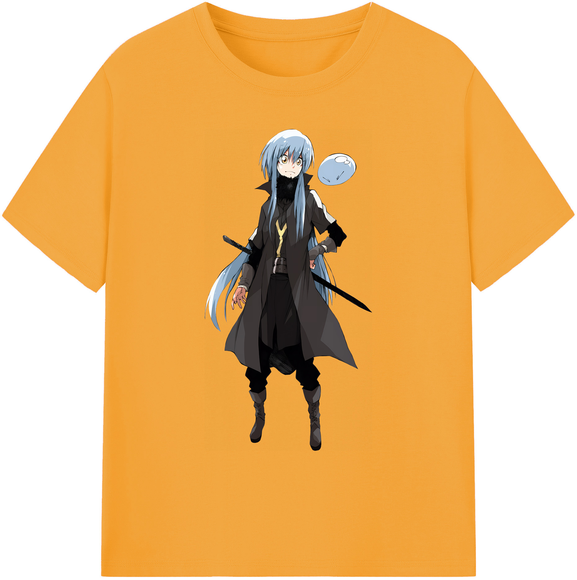（画像用） 転スラ Regarding Reincarnated to Slime 綿100％ メンズ半袖Tシャツ｜肌触りやわらか＆通気性