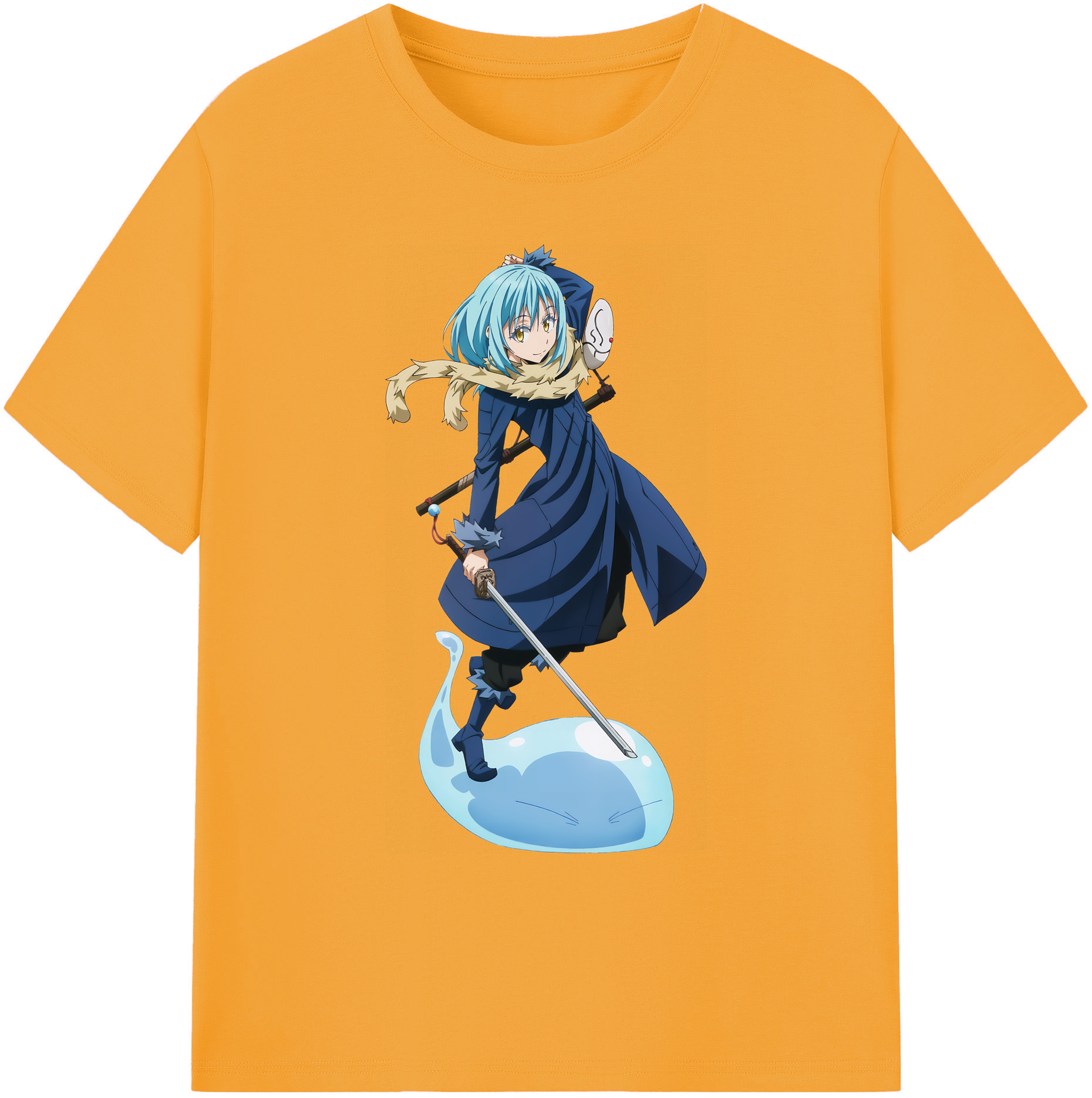 （画像用） 転スラ Regarding Reincarnated to Slime 綿100％ メンズ半袖Tシャツ｜肌触りやわらか＆通気性