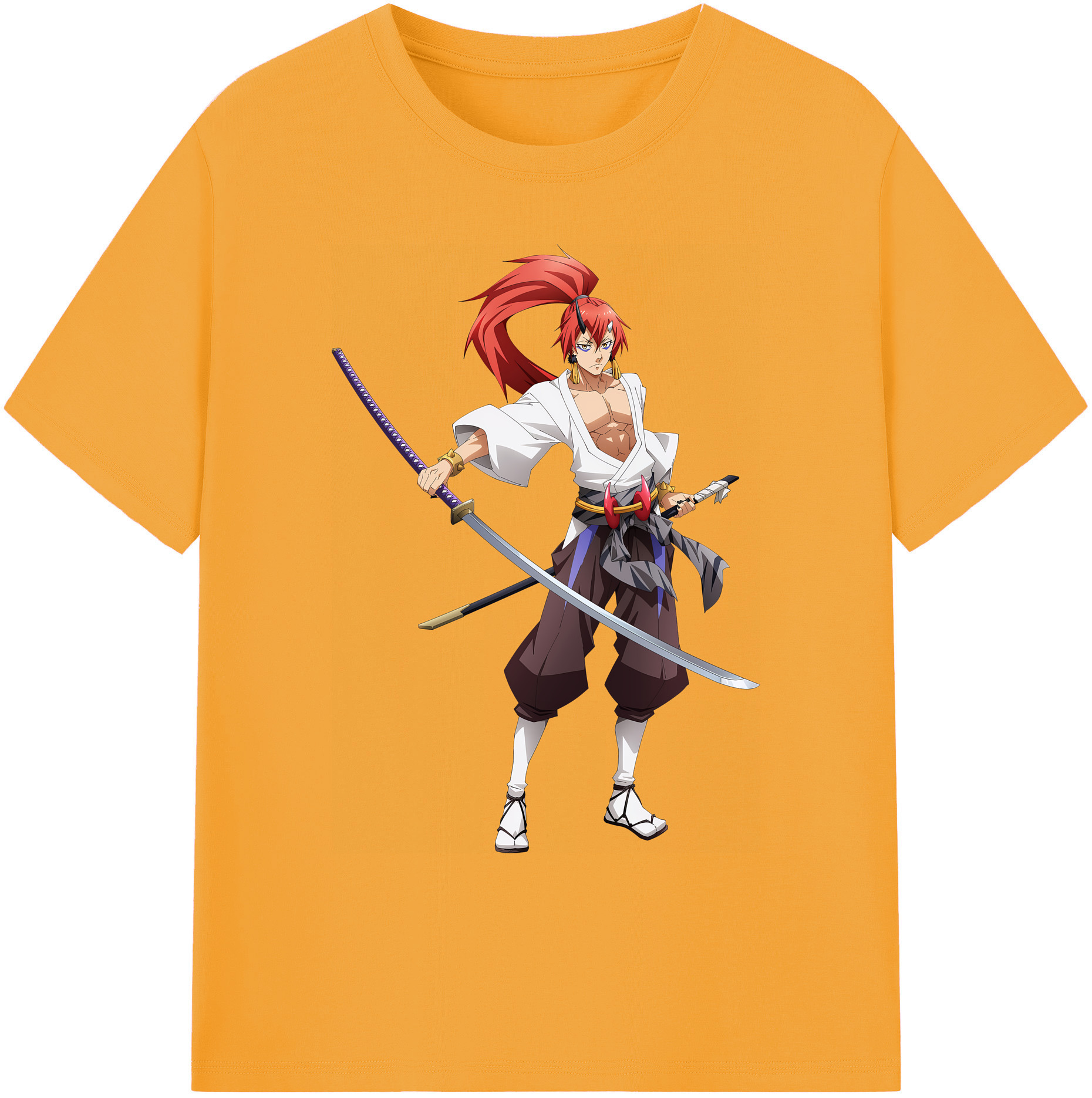 （画像用） 転スラ Regarding Reincarnated to Slime 綿100％ メンズ半袖Tシャツ｜肌触りやわらか＆通気性