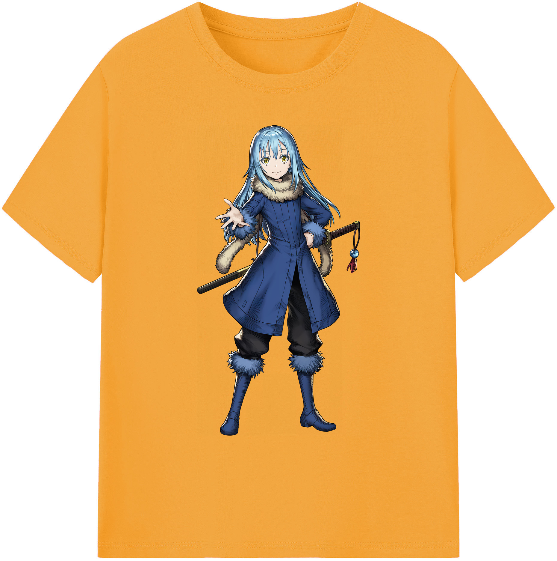 （画像用） 転スラ Regarding Reincarnated to Slime 綿100％ メンズ半袖Tシャツ｜肌触りやわらか＆通気性