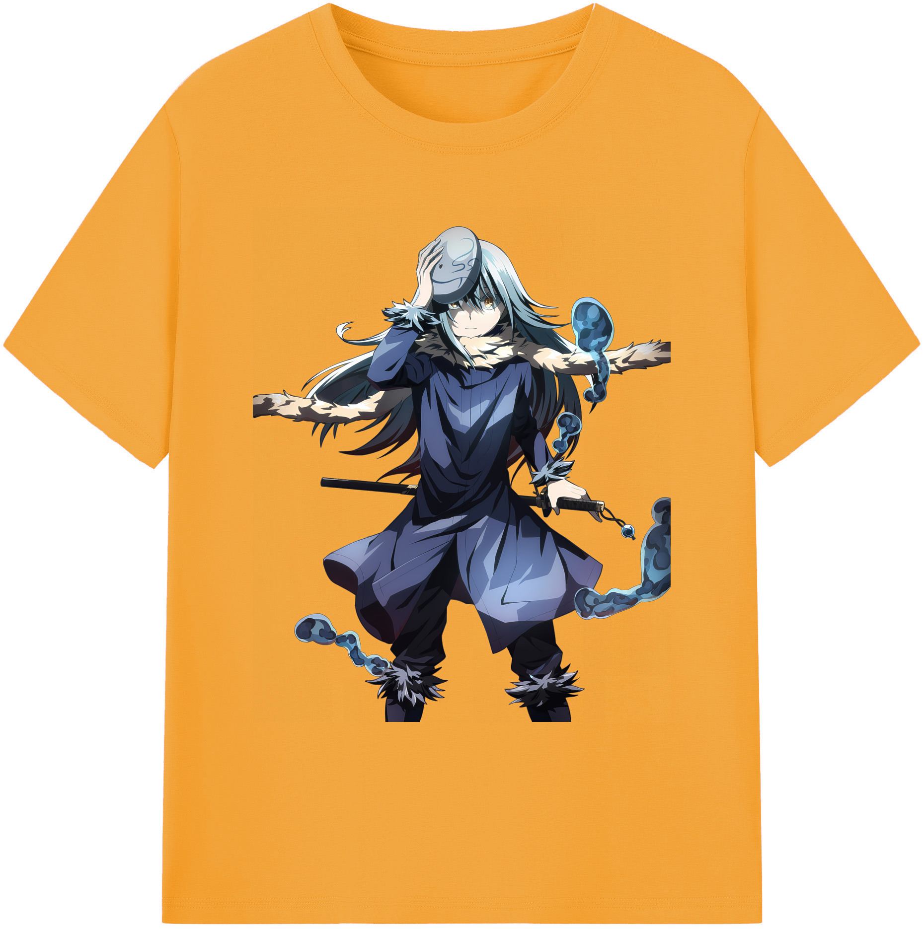 （画像用） 転スラ Regarding Reincarnated to Slime 綿100％ メンズ半袖Tシャツ｜肌触りやわらか＆通気性