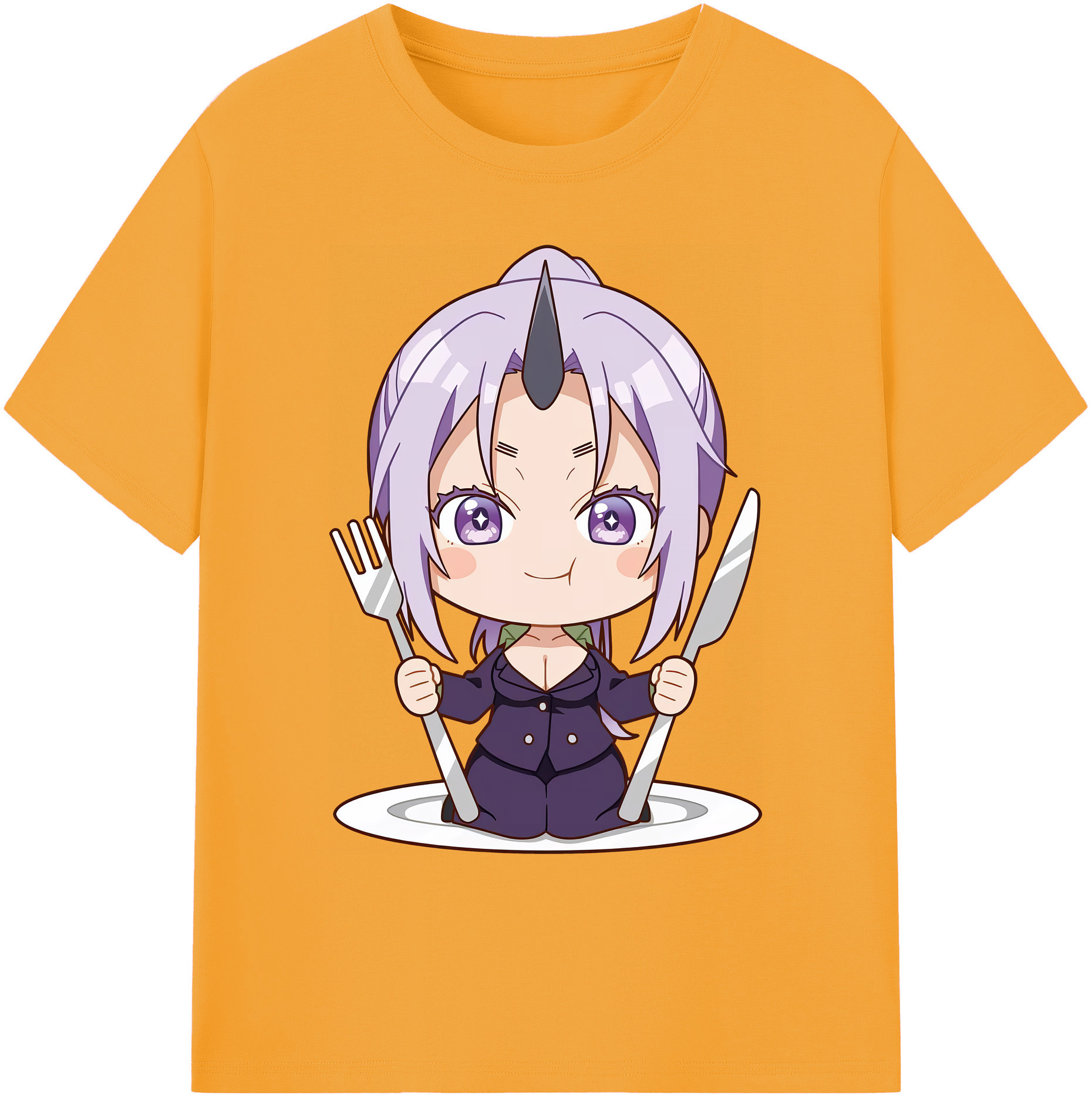 （画像用） 転スラ Regarding Reincarnated to Slime 綿100％ メンズ半袖Tシャツ｜肌触りやわらか＆通気性