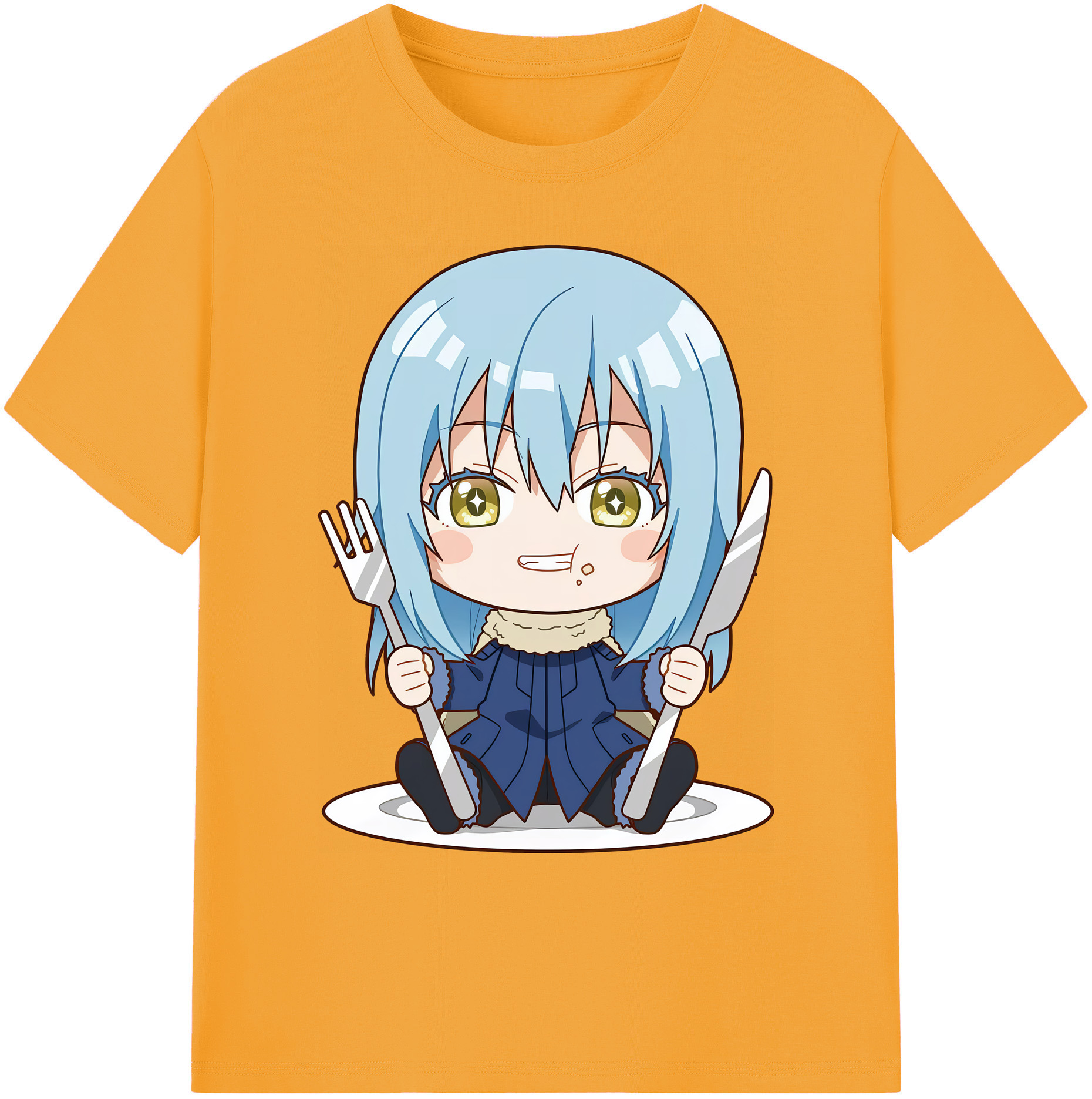 （画像用） 転スラ Regarding Reincarnated to Slime 綿100％ メンズ半袖Tシャツ｜肌触りやわらか＆通気性