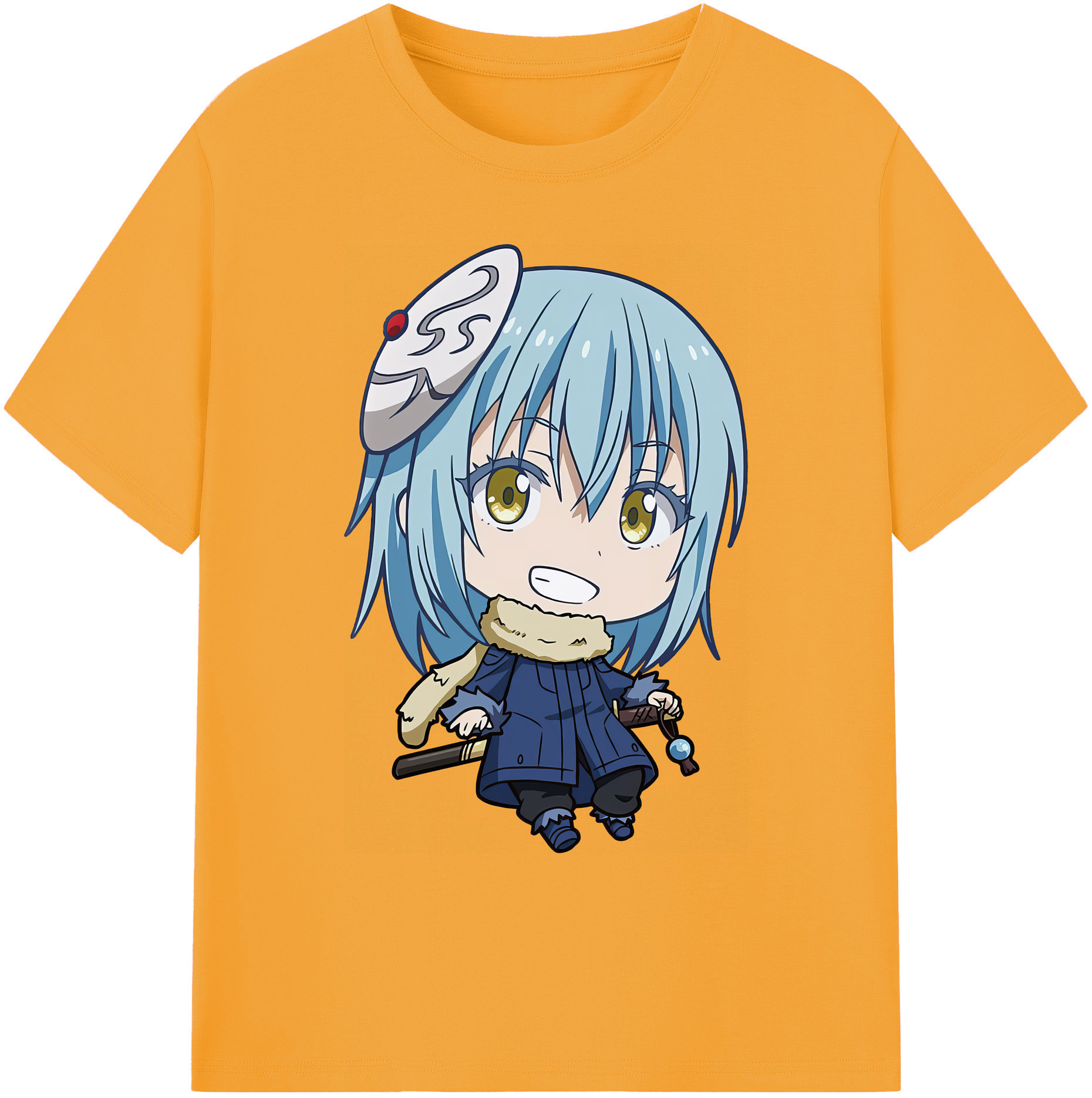 （画像用） 転スラ Regarding Reincarnated to Slime 綿100％ メンズ半袖Tシャツ｜肌触りやわらか＆通気性