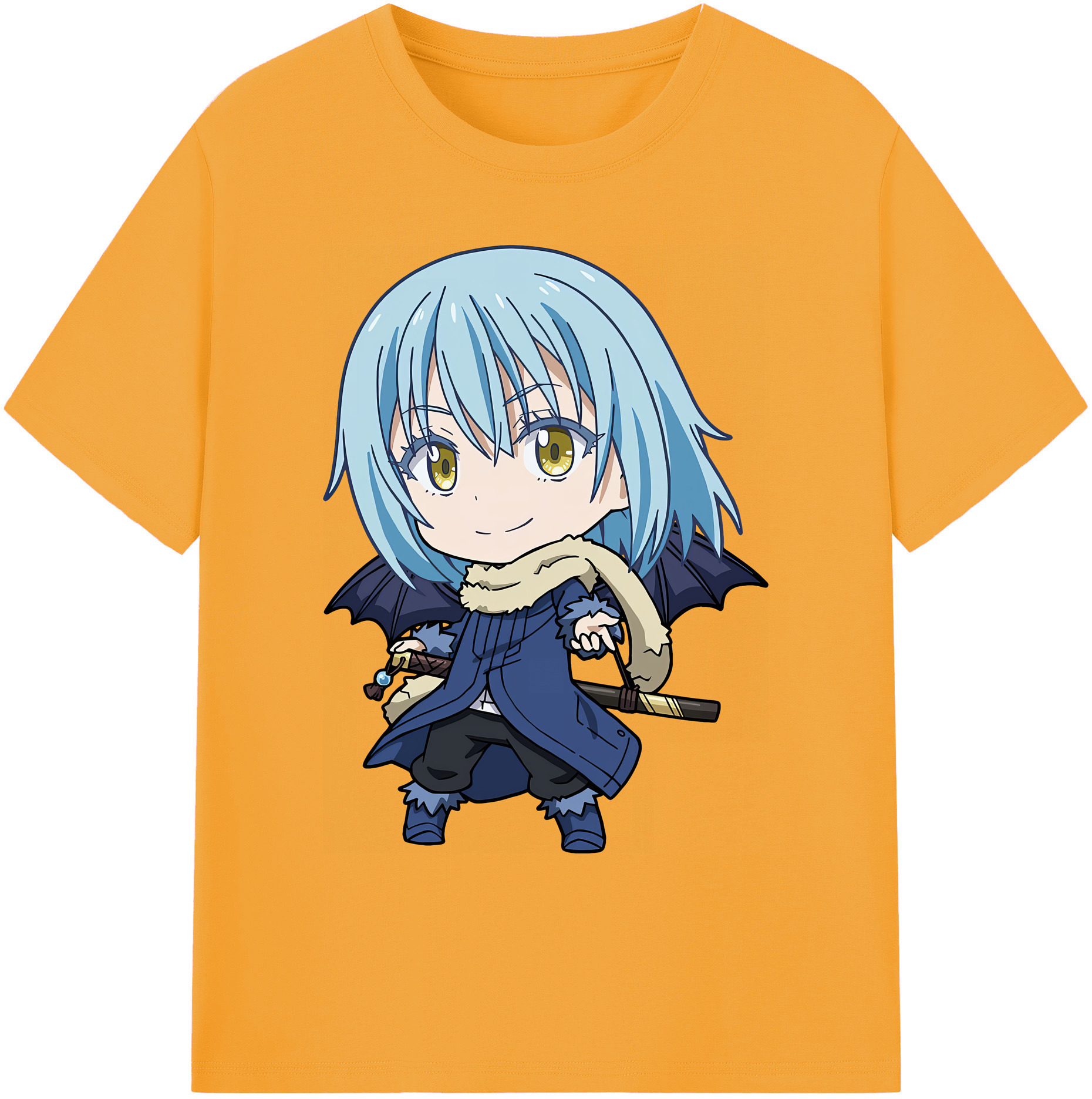 （画像用） 転スラ Regarding Reincarnated to Slime 綿100％ メンズ半袖Tシャツ｜肌触りやわらか＆通気性