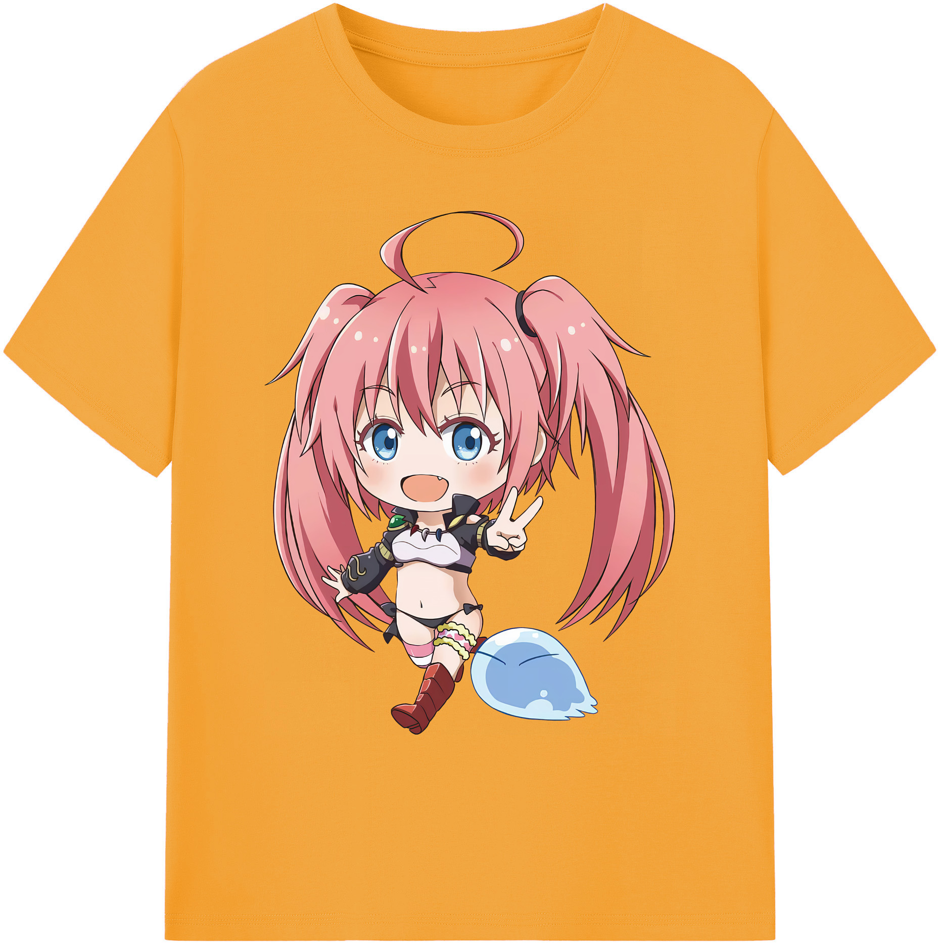 （画像用） 転スラ Regarding Reincarnated to Slime 綿100％ メンズ半袖Tシャツ｜肌触りやわらか＆通気性