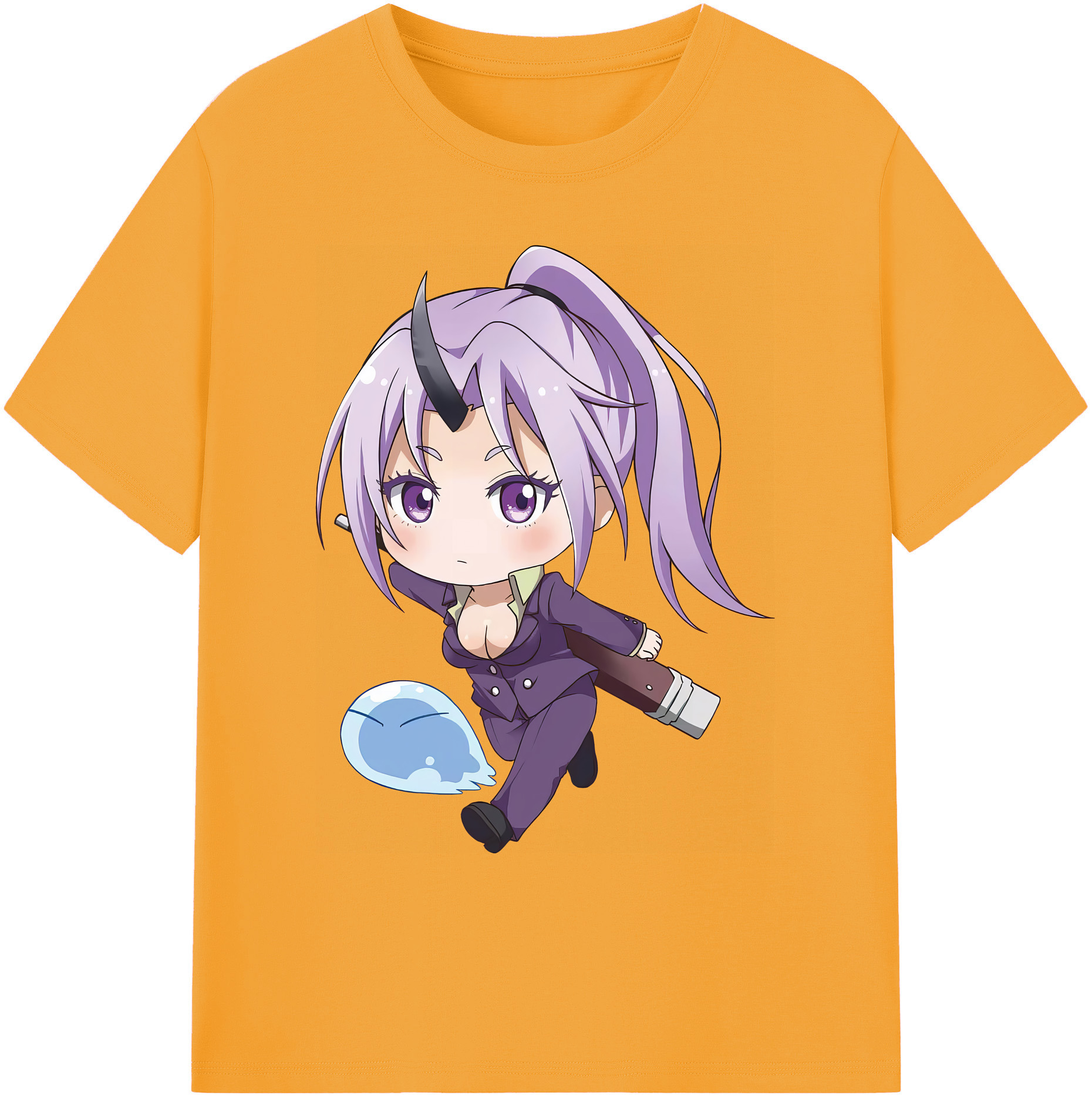 （画像用） 転スラ Regarding Reincarnated to Slime 綿100％ メンズ半袖Tシャツ｜肌触りやわらか＆通気性