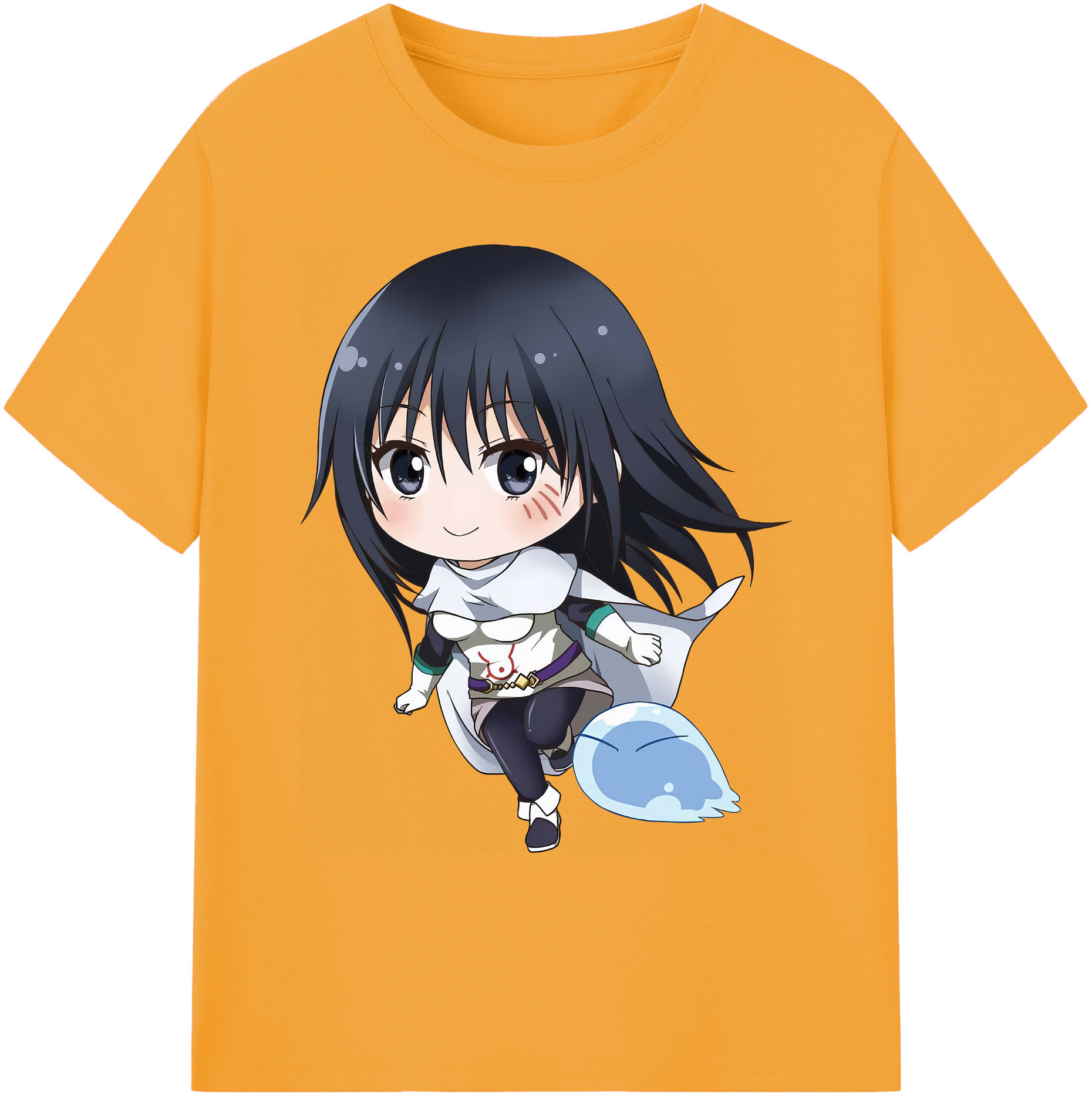 （画像用） 転スラ Regarding Reincarnated to Slime 綿100％ メンズ半袖Tシャツ｜肌触りやわらか＆通気性