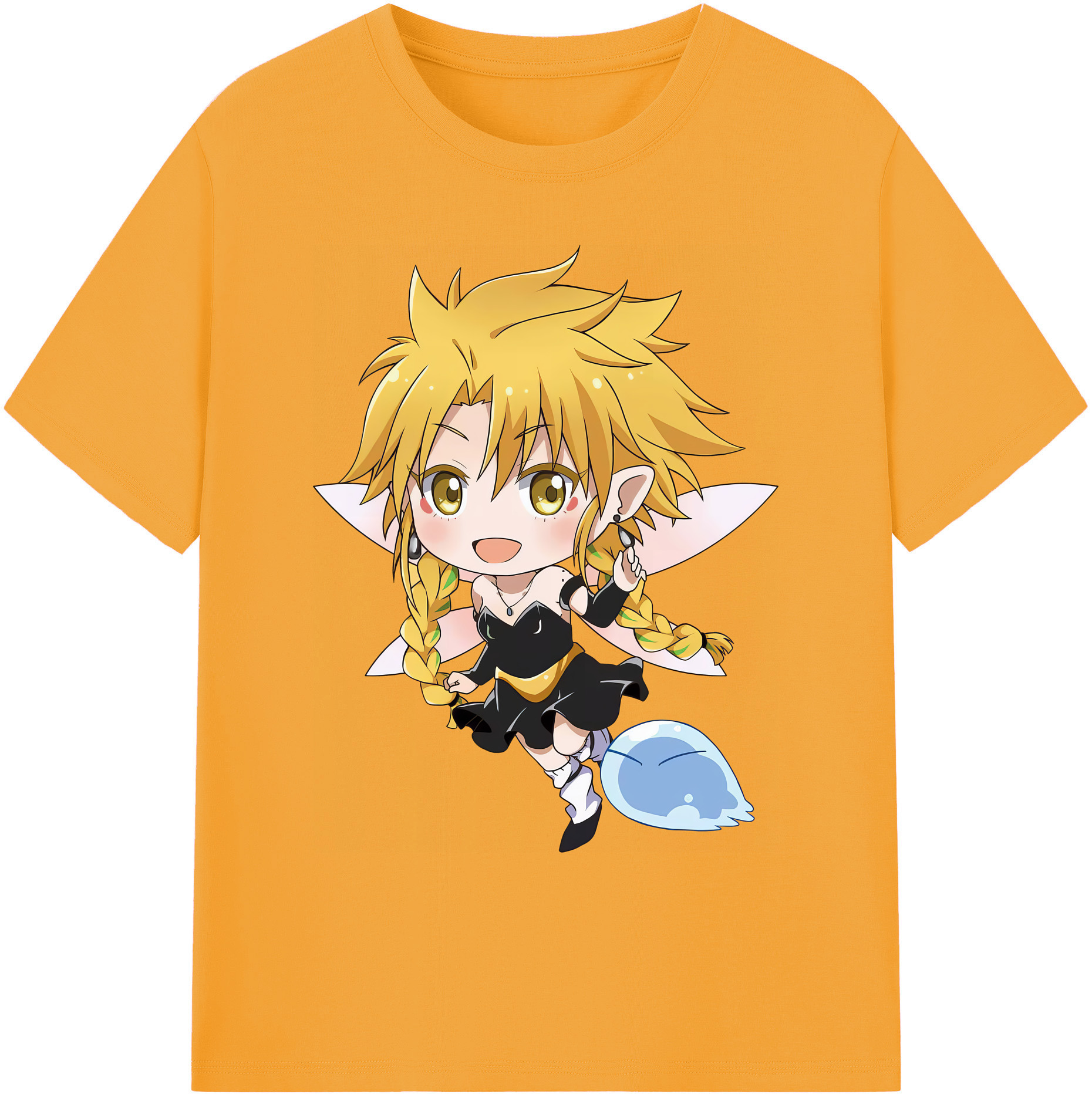 （画像用） 転スラ Regarding Reincarnated to Slime 綿100％ メンズ半袖Tシャツ｜肌触りやわらか＆通気性