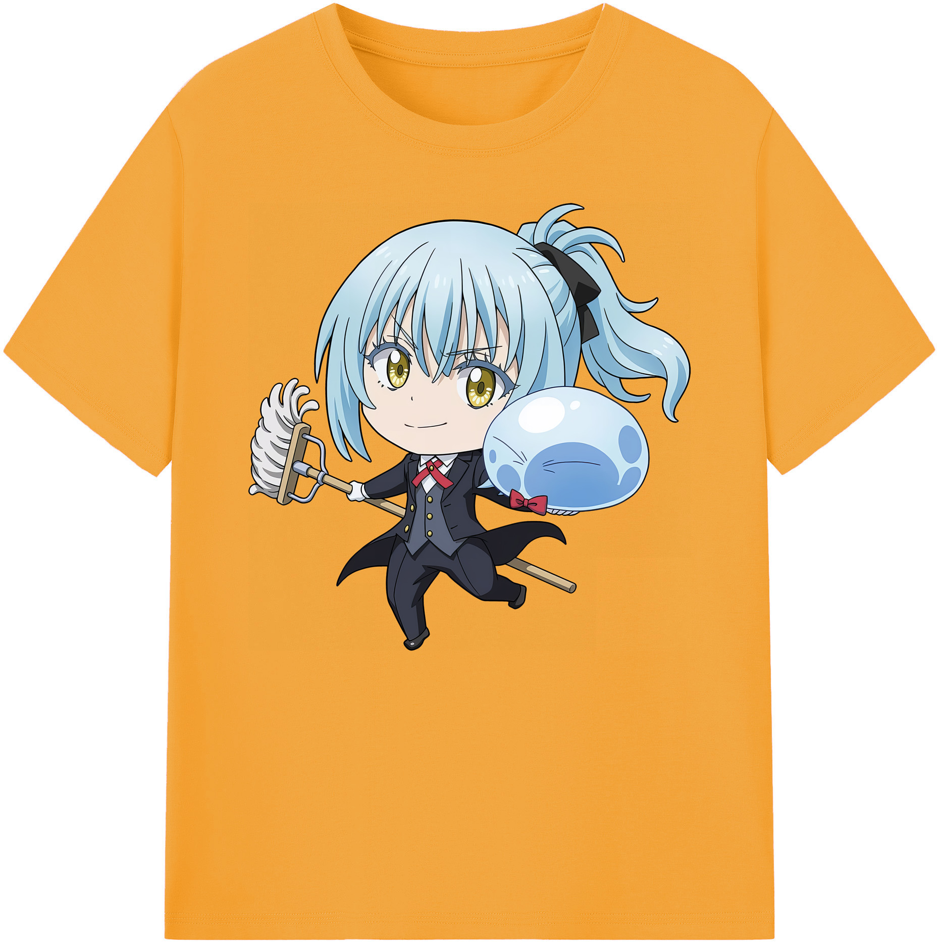 （画像用） 転スラ Regarding Reincarnated to Slime 綿100％ メンズ半袖Tシャツ｜肌触りやわらか＆通気性