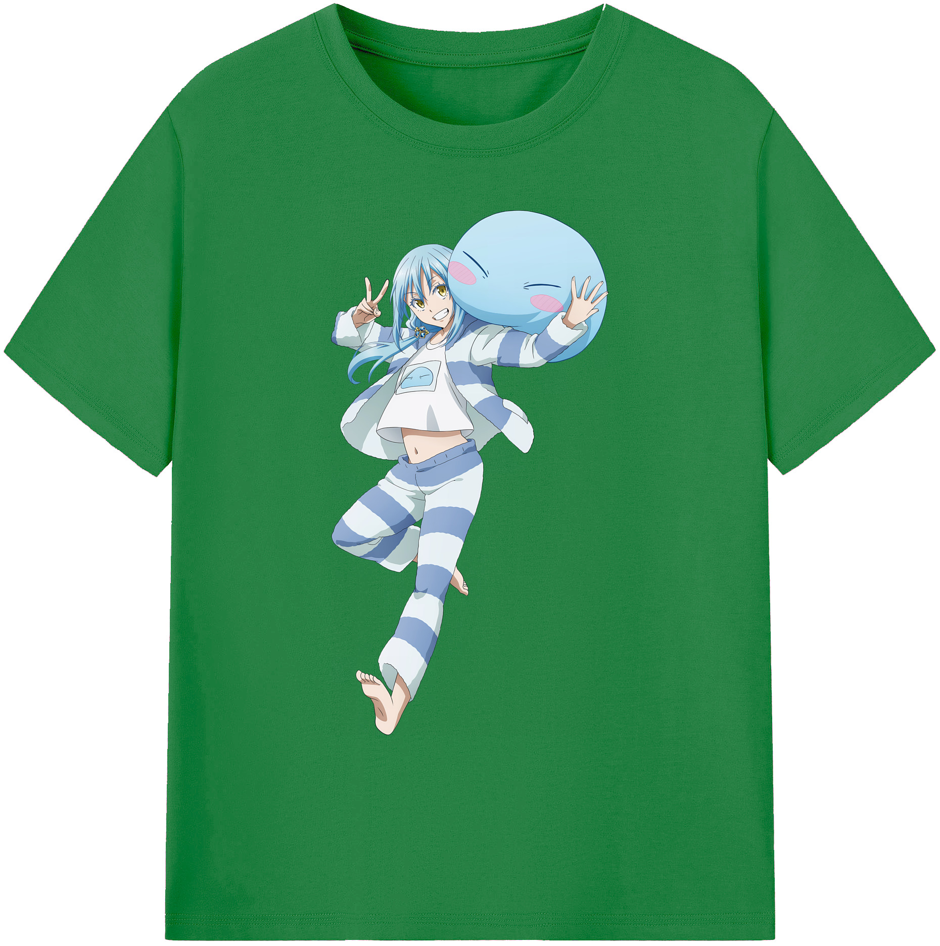 （画像用） 転スラ Regarding Reincarnated to Slime 綿100％ メンズ半袖Tシャツ｜肌触りやわらか＆通気性
