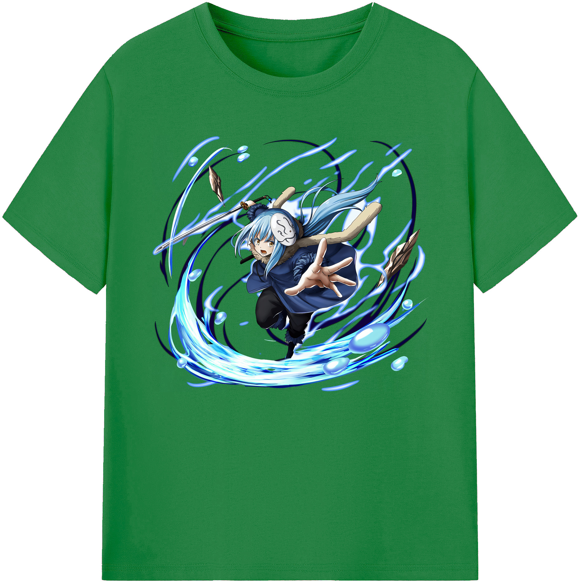 （画像用） 転スラ Regarding Reincarnated to Slime 綿100％ メンズ半袖Tシャツ｜肌触りやわらか＆通気性