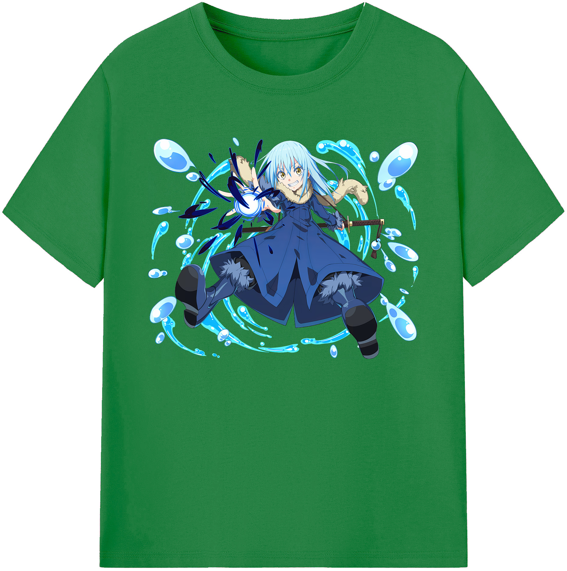 （画像用） 転スラ Regarding Reincarnated to Slime 綿100％ メンズ半袖Tシャツ｜肌触りやわらか＆通気性