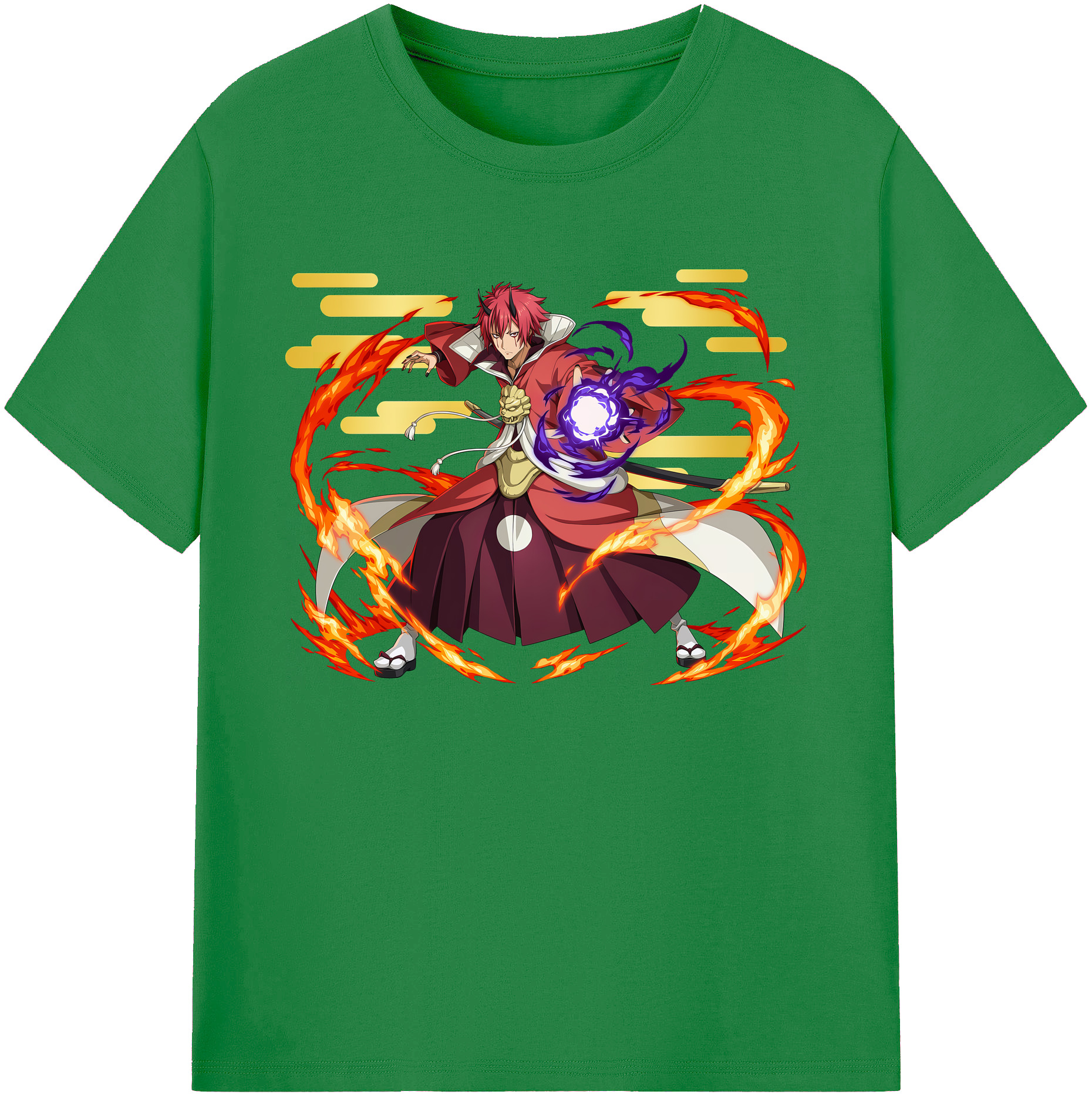 （画像用） 転スラ Regarding Reincarnated to Slime 綿100％ メンズ半袖Tシャツ｜肌触りやわらか＆通気性