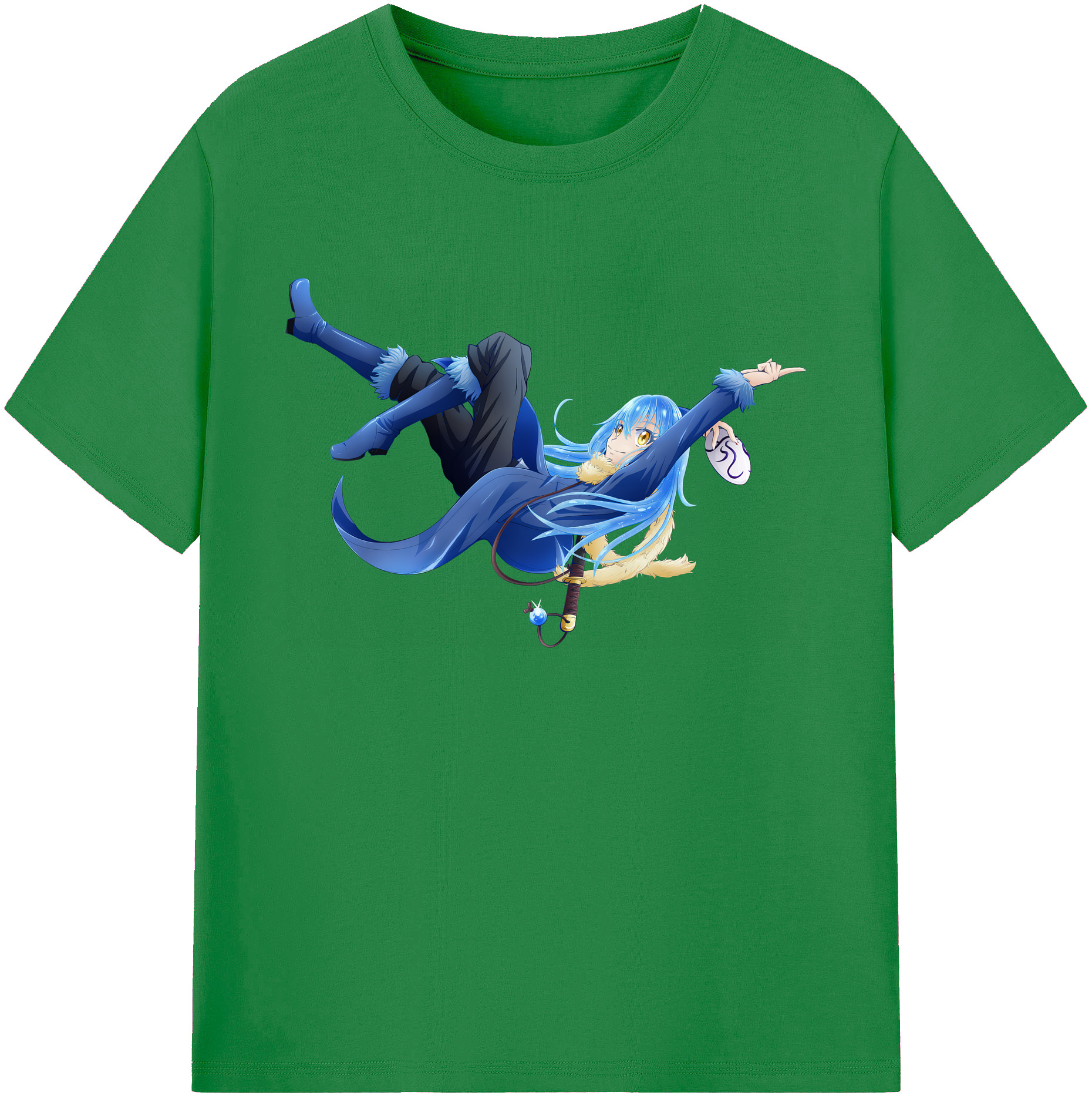 （画像用） 転スラ Regarding Reincarnated to Slime 綿100％ メンズ半袖Tシャツ｜肌触りやわらか＆通気性