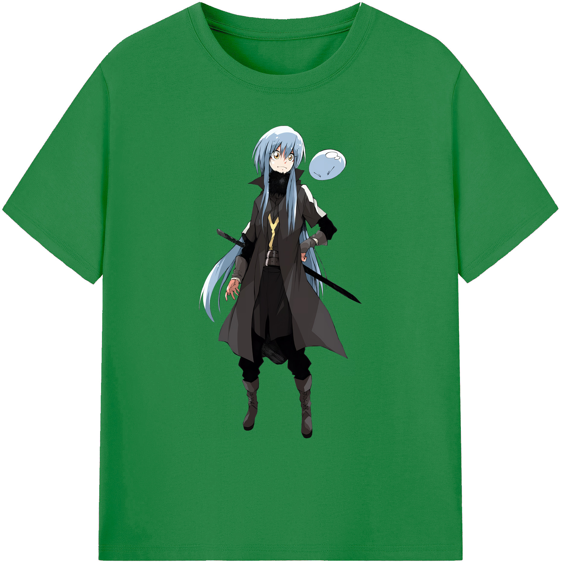 （画像用） 転スラ Regarding Reincarnated to Slime 綿100％ メンズ半袖Tシャツ｜肌触りやわらか＆通気性