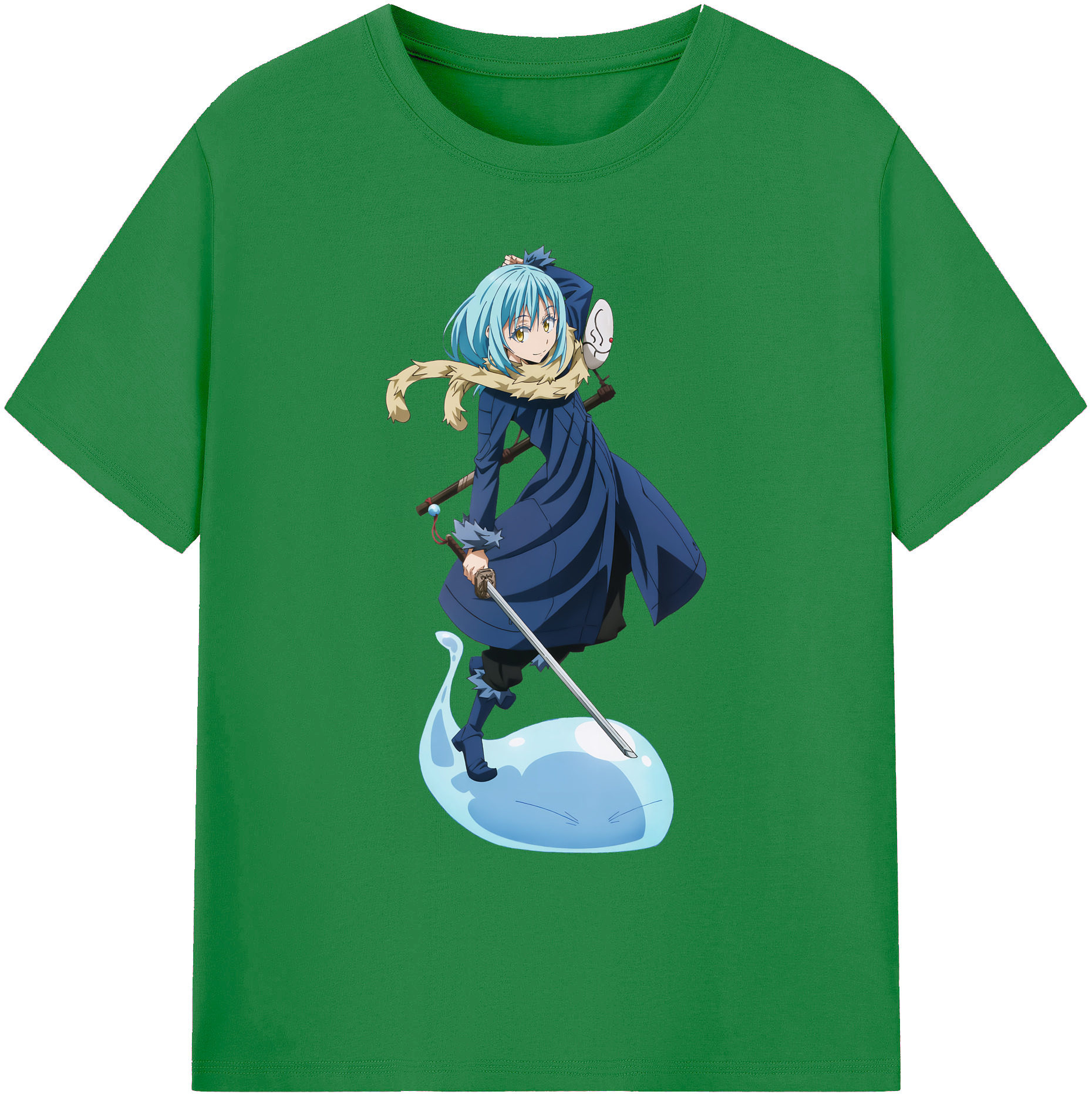 （画像用） 転スラ Regarding Reincarnated to Slime 綿100％ メンズ半袖Tシャツ｜肌触りやわらか＆通気性