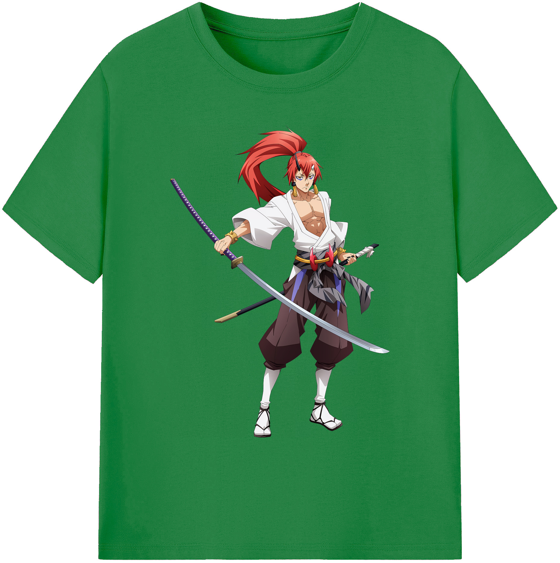 （画像用） 転スラ Regarding Reincarnated to Slime 綿100％ メンズ半袖Tシャツ｜肌触りやわらか＆通気性