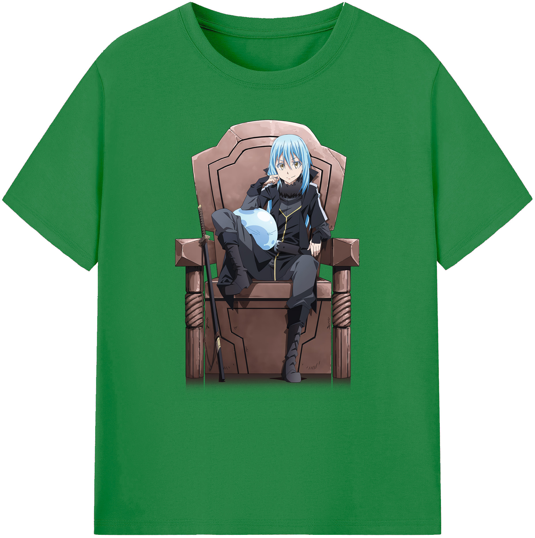 （画像用） 転スラ Regarding Reincarnated to Slime 綿100％ メンズ半袖Tシャツ｜肌触りやわらか＆通気性