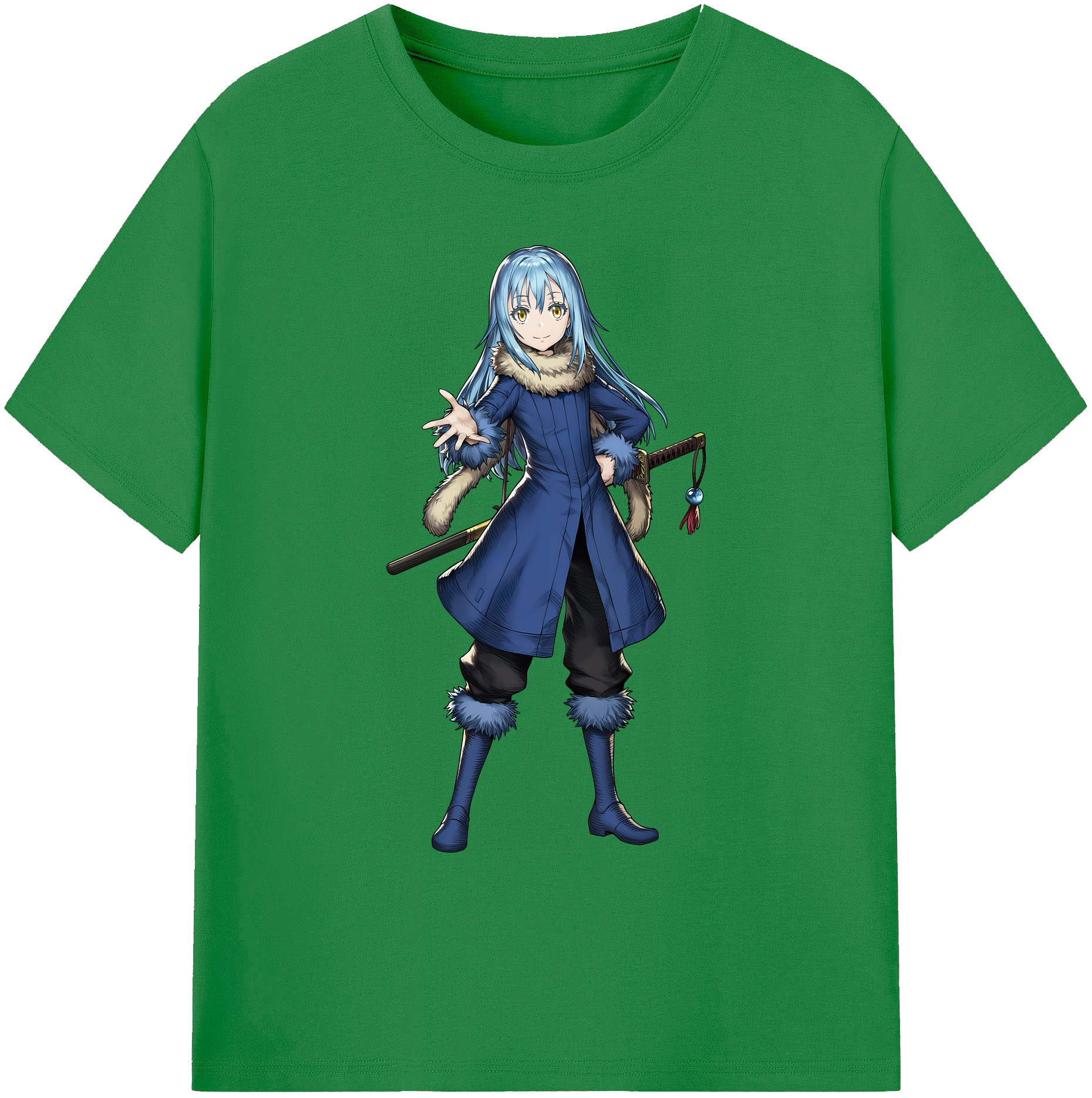 （画像用） 転スラ Regarding Reincarnated to Slime 綿100％ メンズ半袖Tシャツ｜肌触りやわらか＆通気性