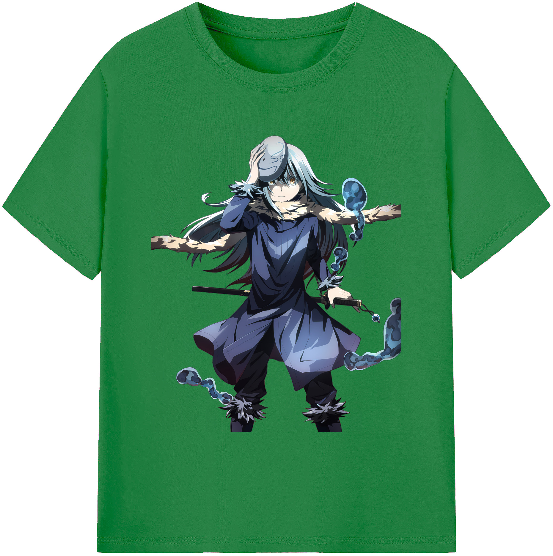 （画像用） 転スラ Regarding Reincarnated to Slime 綿100％ メンズ半袖Tシャツ｜肌触りやわらか＆通気性