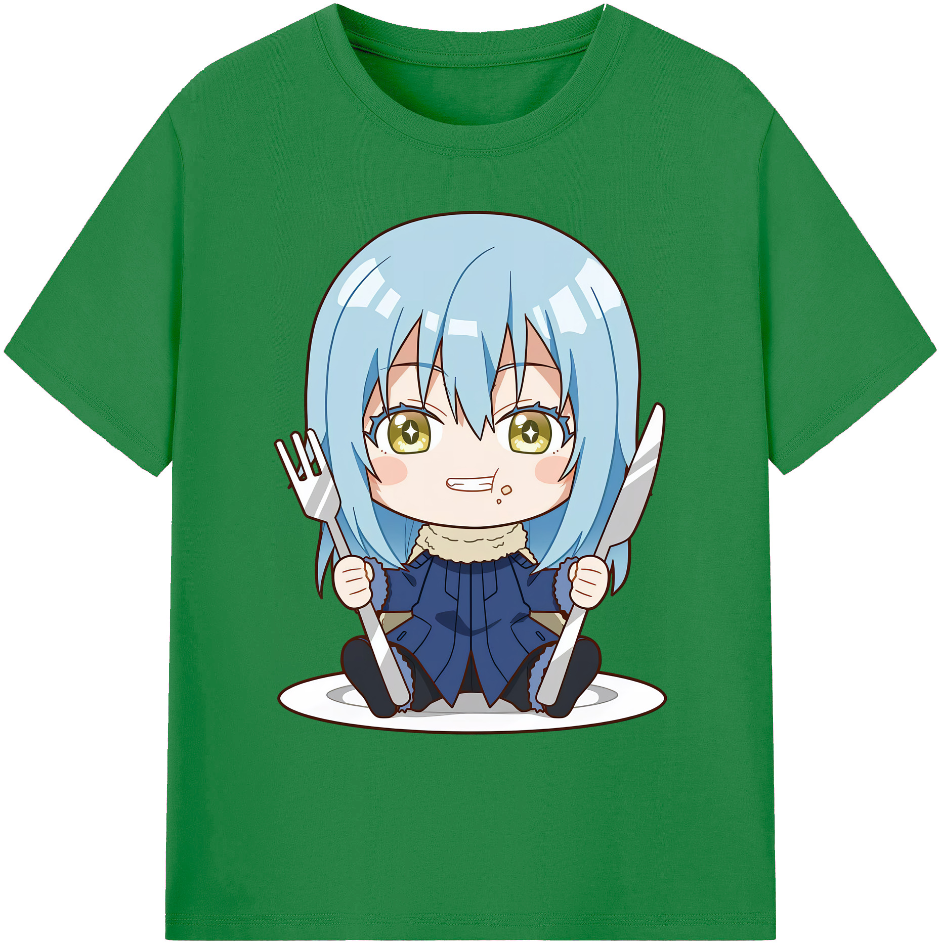 （画像用） 転スラ Regarding Reincarnated to Slime 綿100％ メンズ半袖Tシャツ｜肌触りやわらか＆通気性
