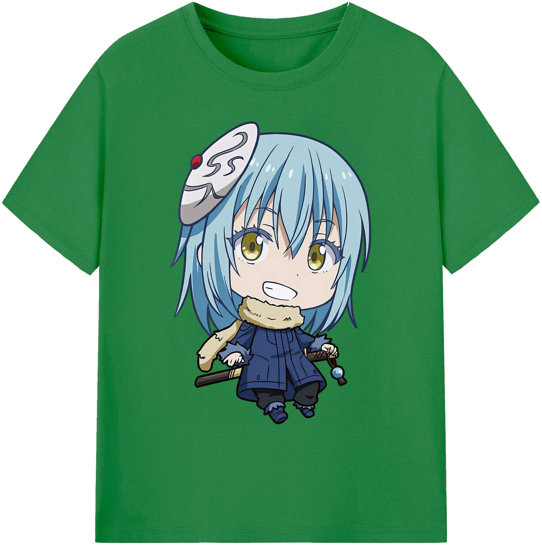 （画像用） 転スラ Regarding Reincarnated to Slime 綿100％ メンズ半袖Tシャツ｜肌触りやわらか＆通気性