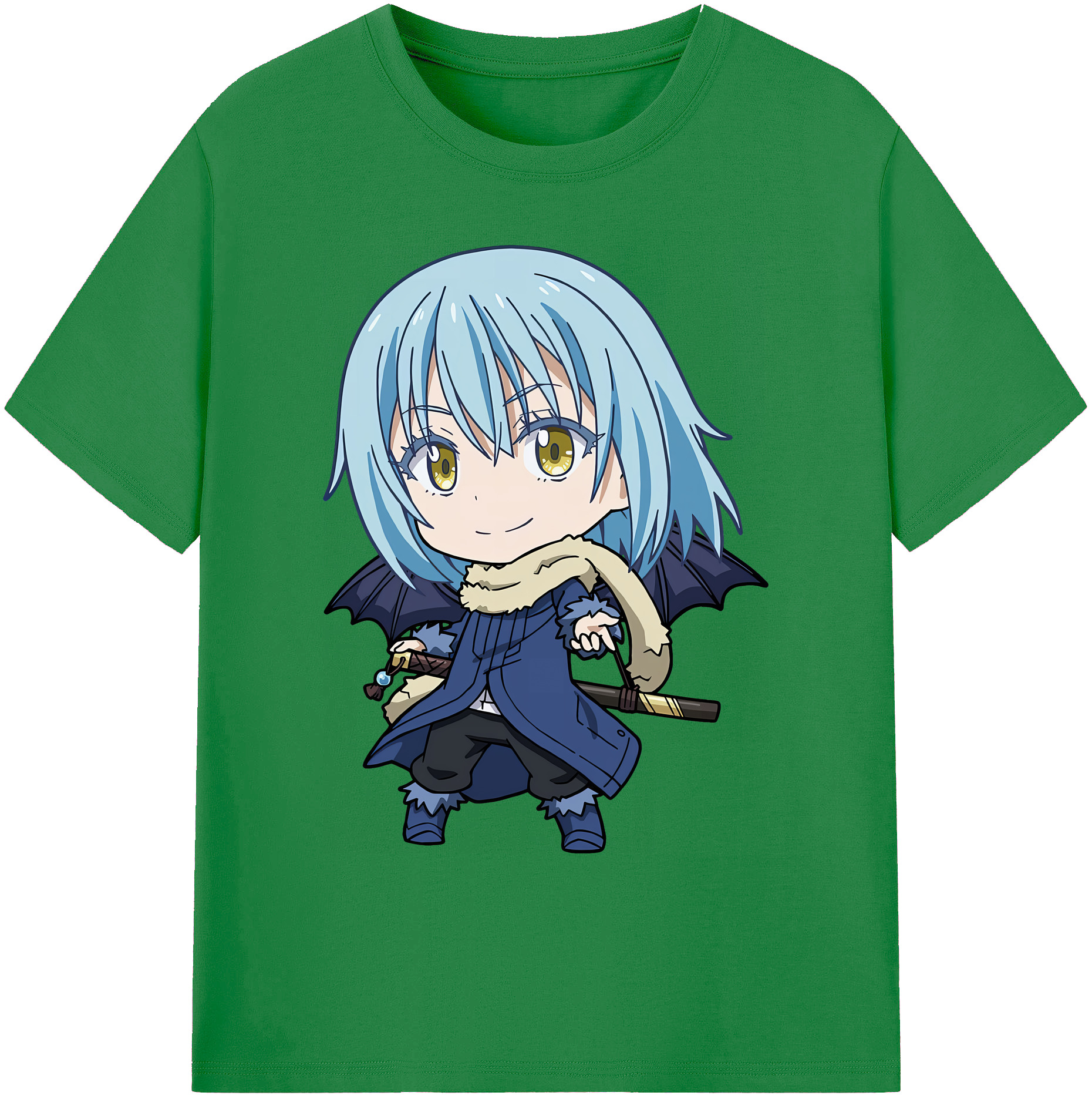 （画像用） 転スラ Regarding Reincarnated to Slime 綿100％ メンズ半袖Tシャツ｜肌触りやわらか＆通気性