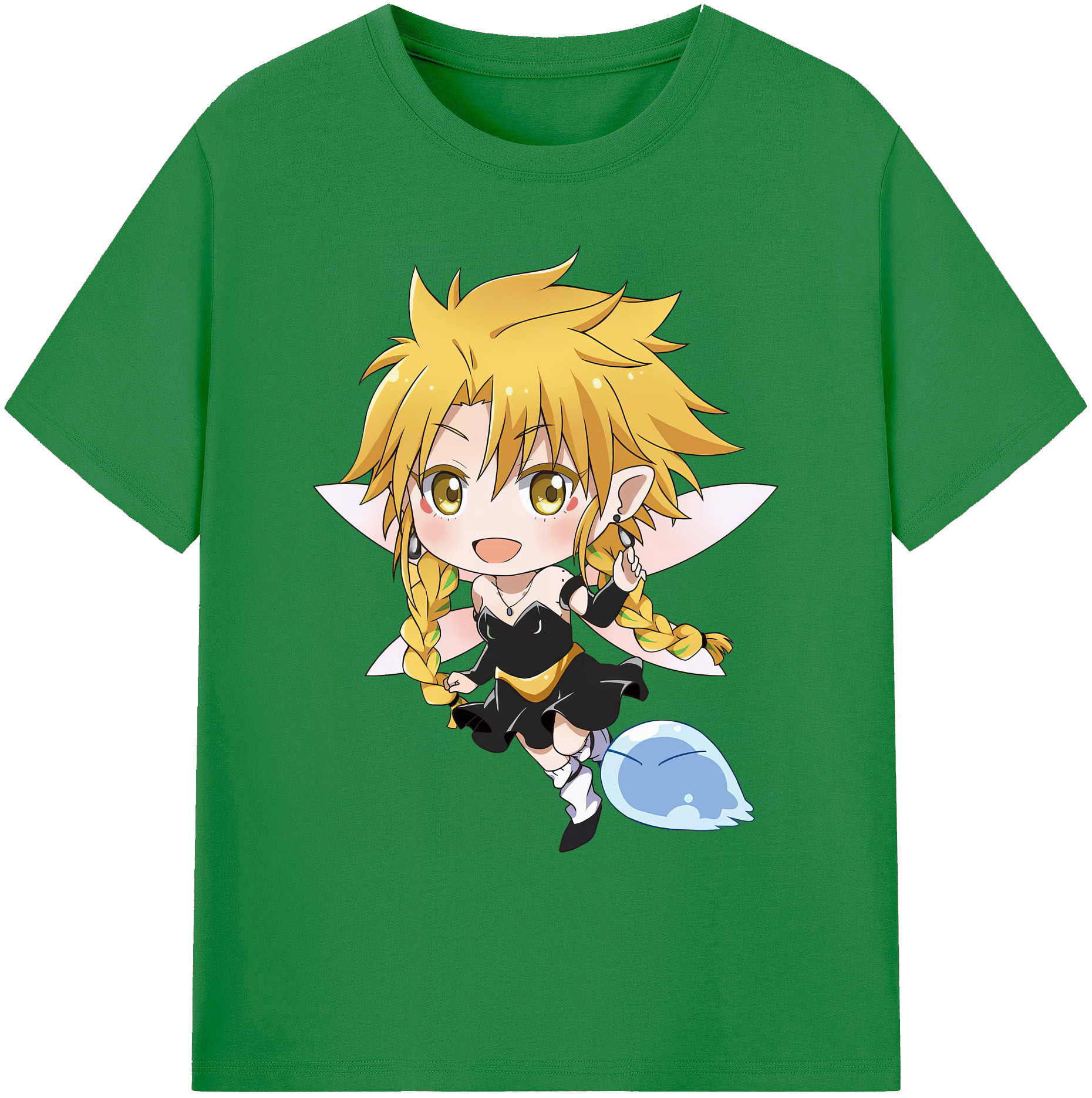 （画像用） 転スラ Regarding Reincarnated to Slime 綿100％ メンズ半袖Tシャツ｜肌触りやわらか＆通気性