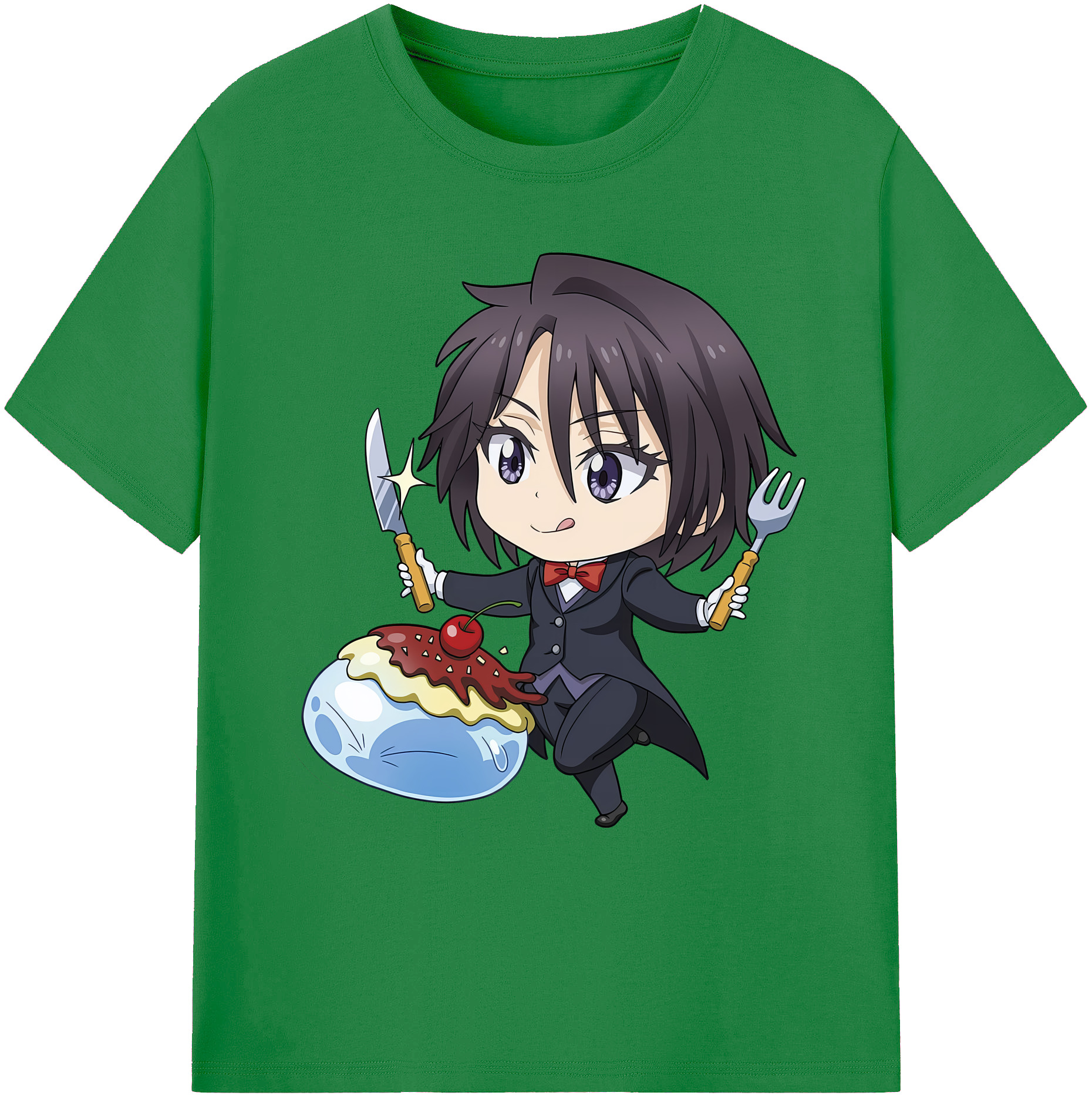 （画像用） 転スラ Regarding Reincarnated to Slime 綿100％ メンズ半袖Tシャツ｜肌触りやわらか＆通気性