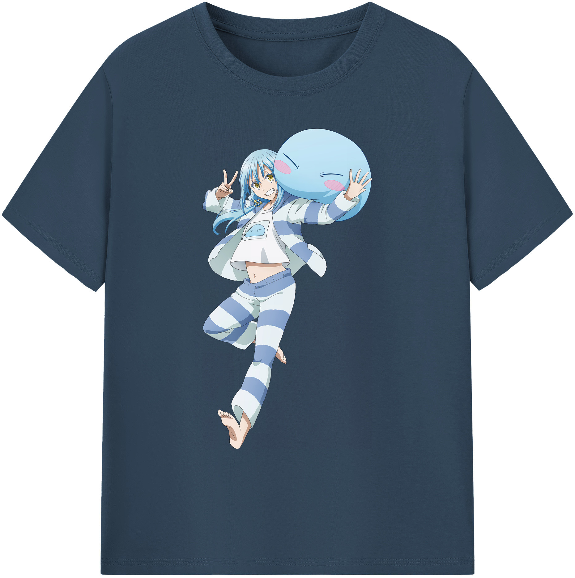 （画像用） 転スラ Regarding Reincarnated to Slime 綿100％ メンズ半袖Tシャツ｜肌触りやわらか＆通気性