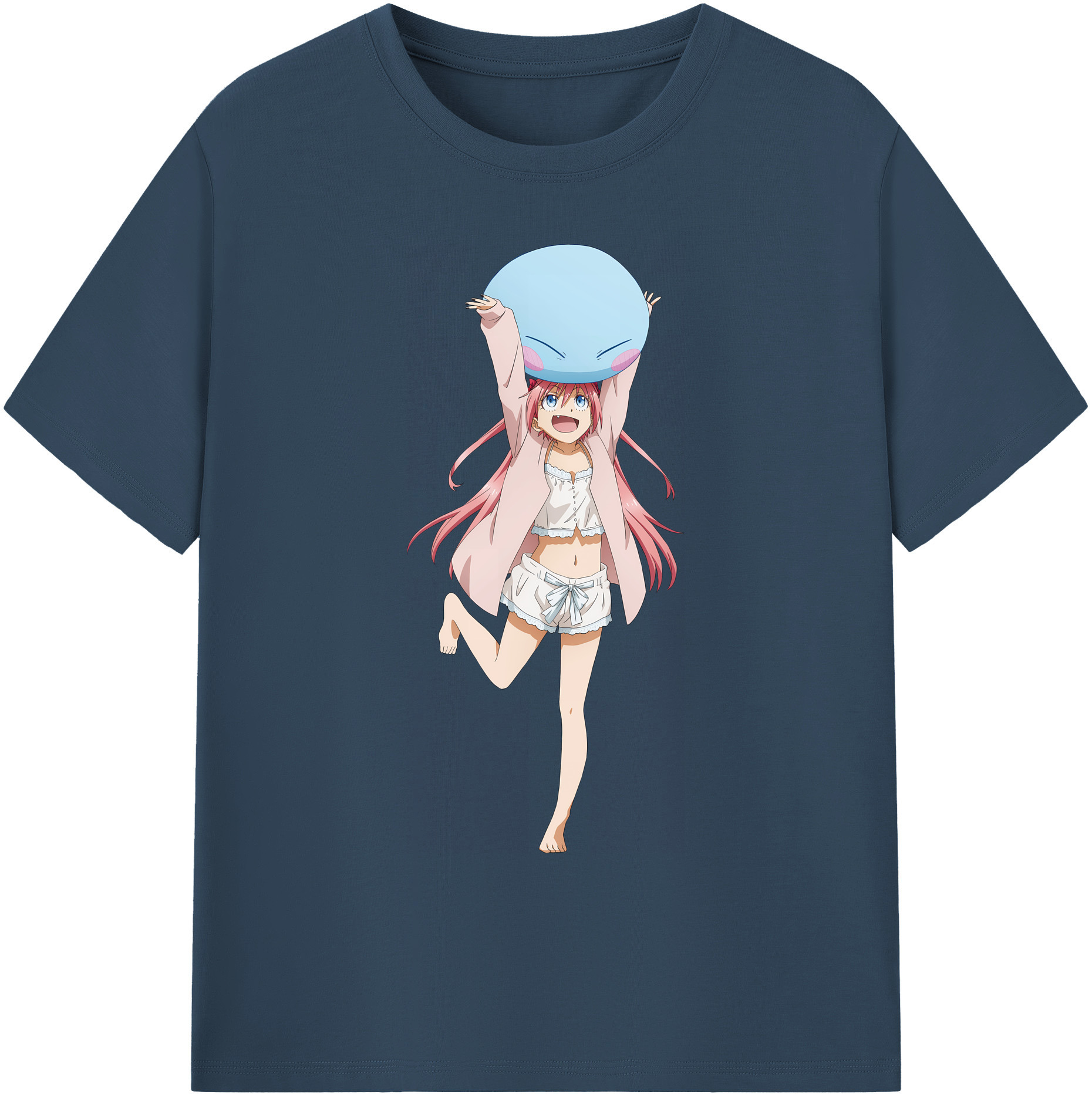 （画像用） 転スラ Regarding Reincarnated to Slime 綿100％ メンズ半袖Tシャツ｜肌触りやわらか＆通気性
