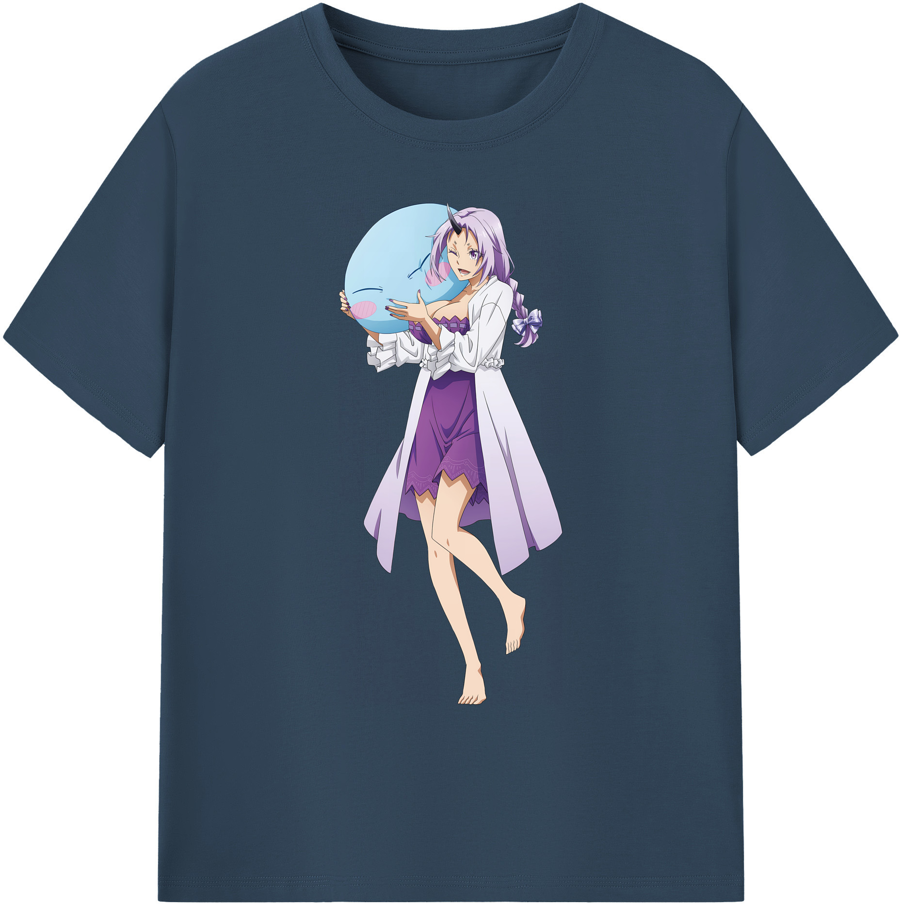 （画像用） 転スラ Regarding Reincarnated to Slime 綿100％ メンズ半袖Tシャツ｜肌触りやわらか＆通気性