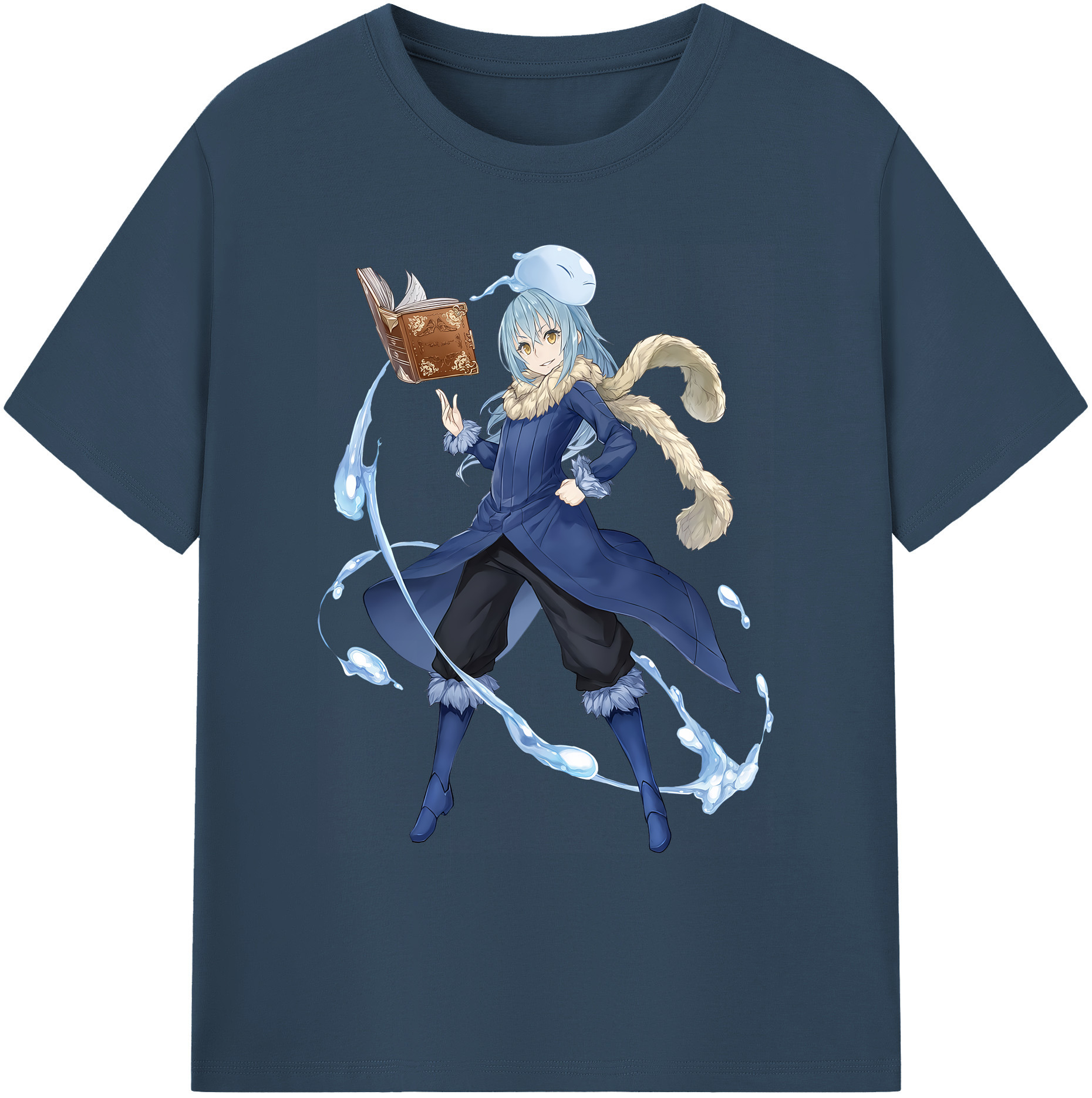 （画像用） 転スラ Regarding Reincarnated to Slime 綿100％ メンズ半袖Tシャツ｜肌触りやわらか＆通気性