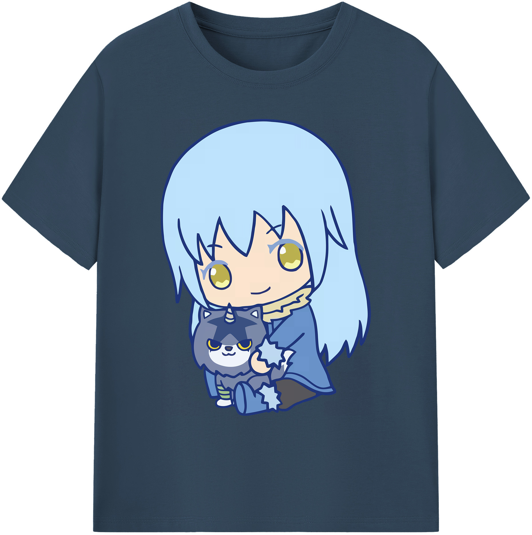 （画像用） 転スラ Regarding Reincarnated to Slime 綿100％ メンズ半袖Tシャツ｜肌触りやわらか＆通気性