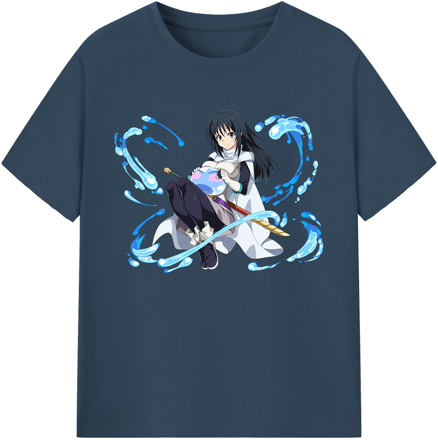 （画像用） 転スラ Regarding Reincarnated to Slime 綿100％ メンズ半袖Tシャツ｜肌触りやわらか＆通気性