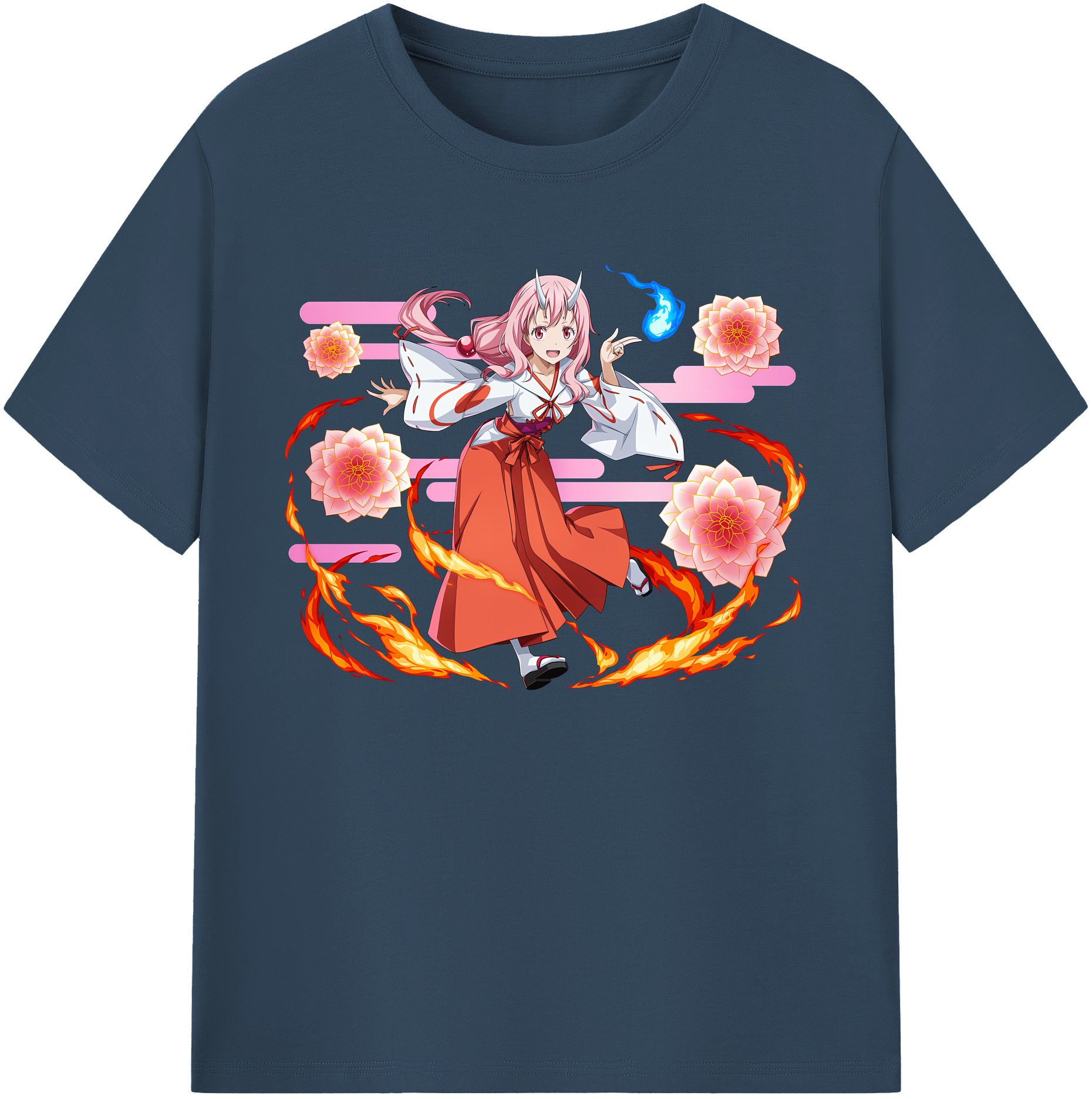 （画像用） 転スラ Regarding Reincarnated to Slime 綿100％ メンズ半袖Tシャツ｜肌触りやわらか＆通気性