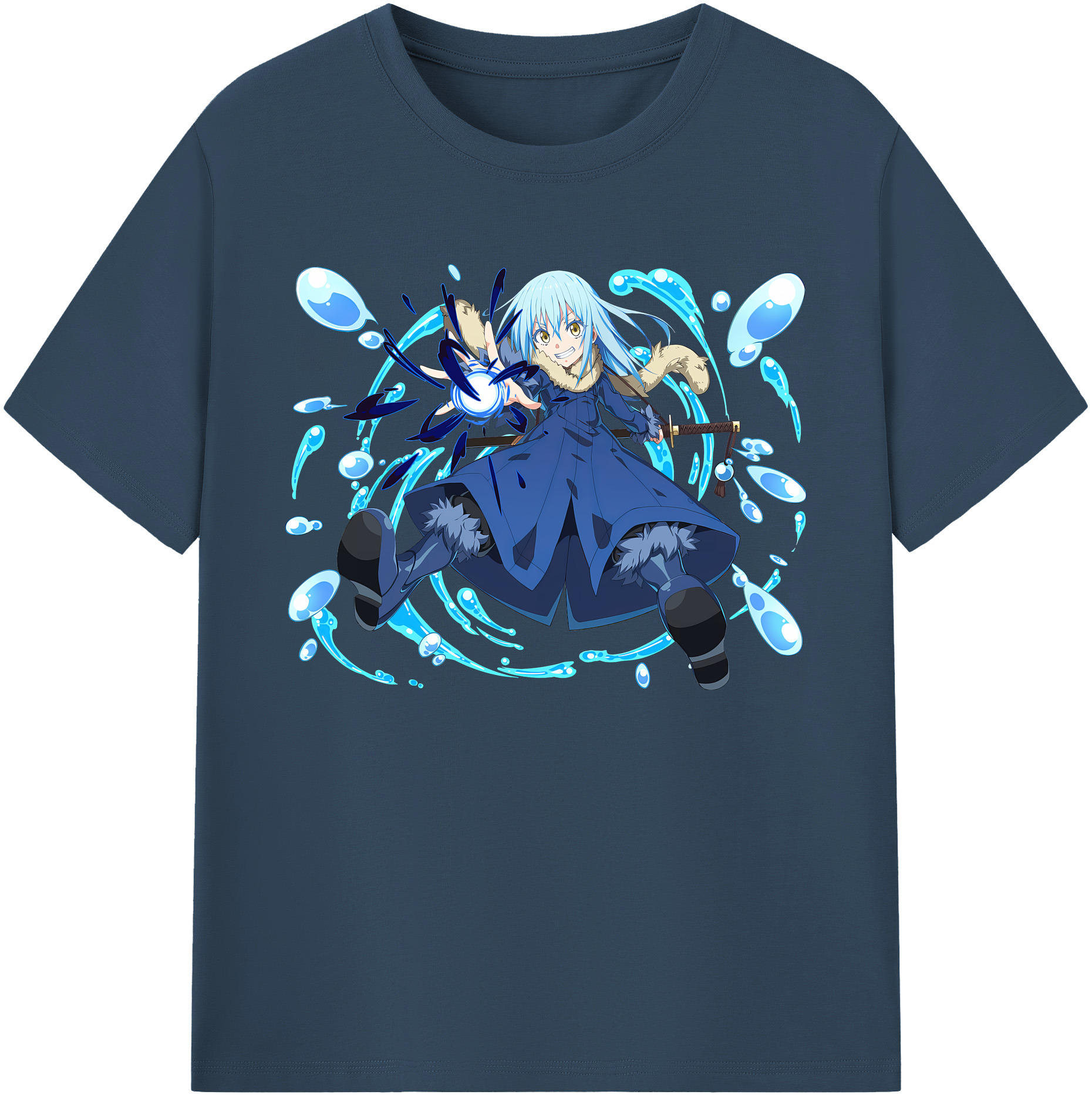 （画像用） 転スラ Regarding Reincarnated to Slime 綿100％ メンズ半袖Tシャツ｜肌触りやわらか＆通気性