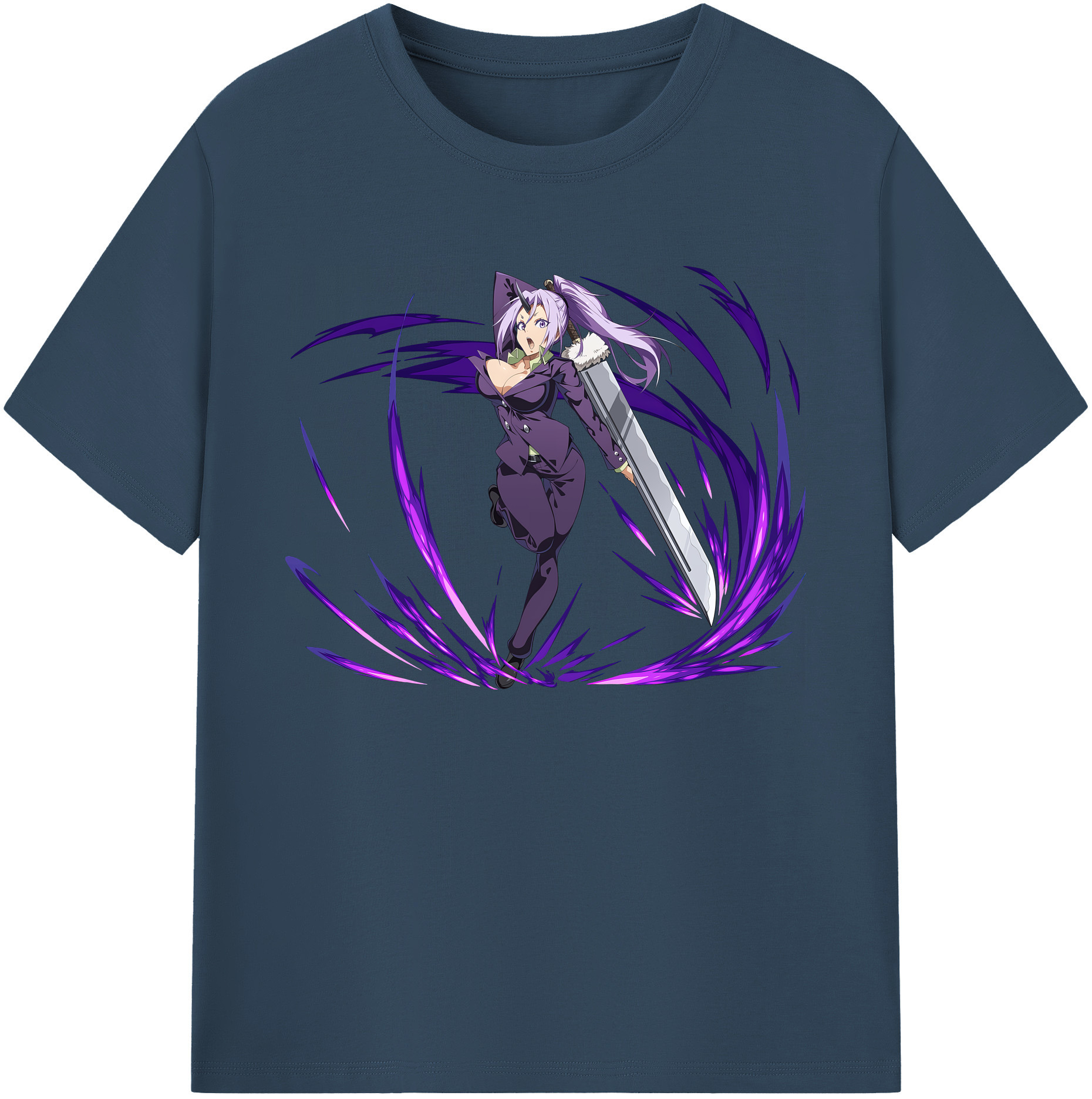 （画像用） 転スラ Regarding Reincarnated to Slime 綿100％ メンズ半袖Tシャツ｜肌触りやわらか＆通気性
