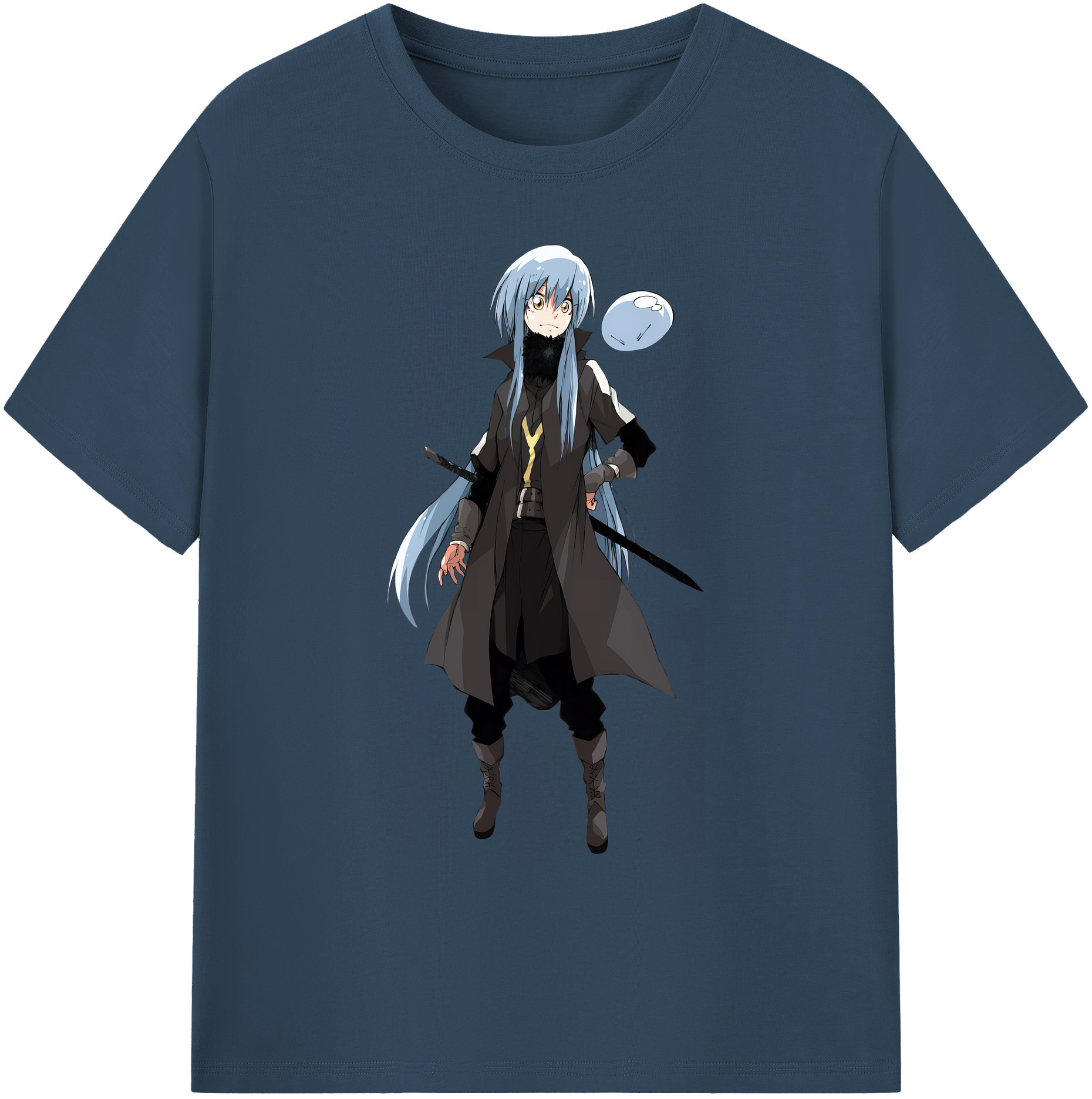 （画像用） 転スラ Regarding Reincarnated to Slime 綿100％ メンズ半袖Tシャツ｜肌触りやわらか＆通気性