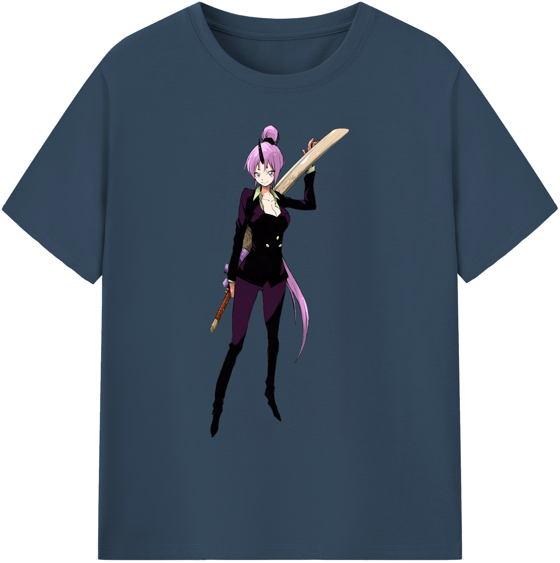 （画像用） 転スラ Regarding Reincarnated to Slime 綿100％ メンズ半袖Tシャツ｜肌触りやわらか＆通気性