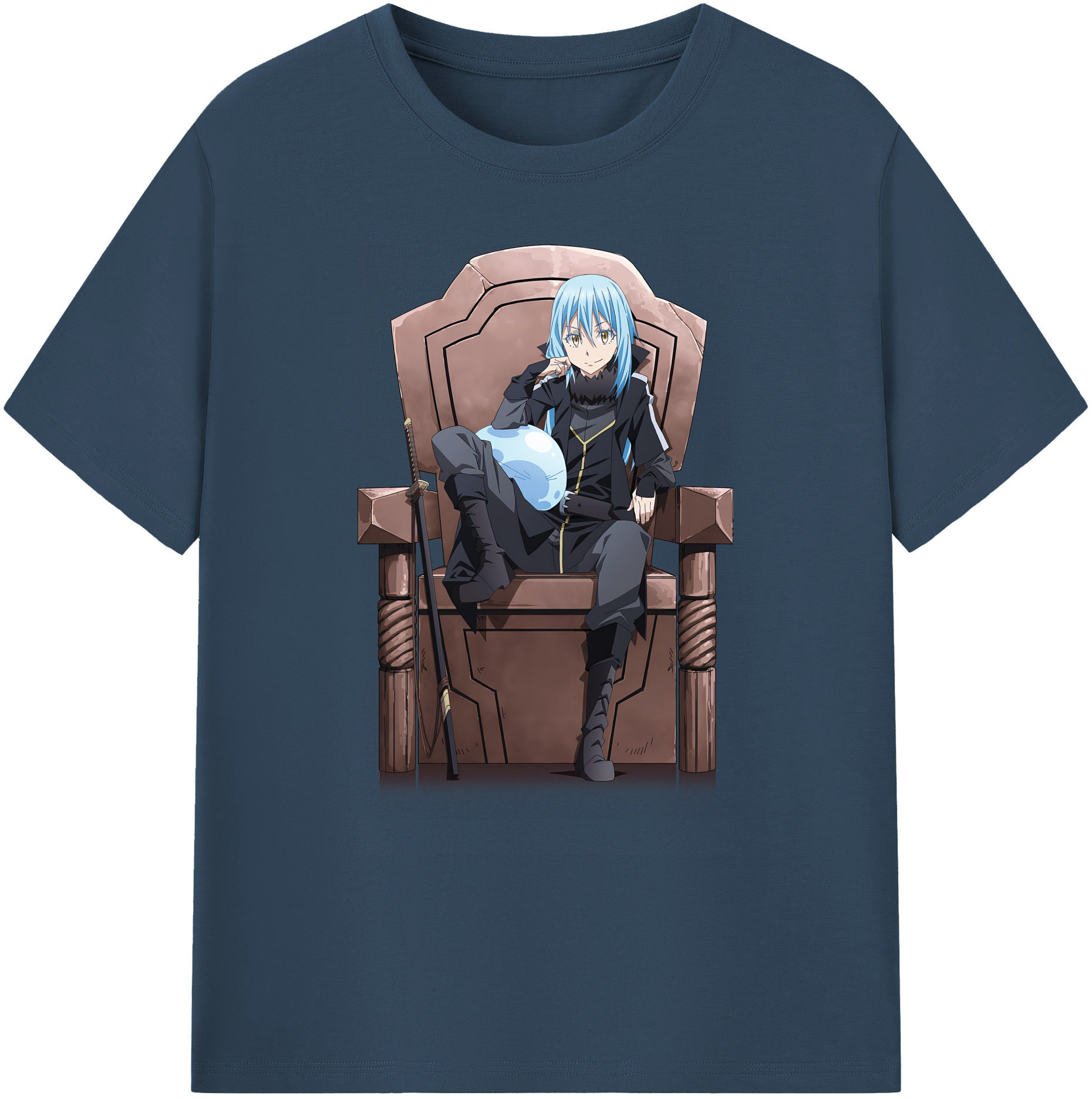 （画像用） 転スラ Regarding Reincarnated to Slime 綿100％ メンズ半袖Tシャツ｜肌触りやわらか＆通気性