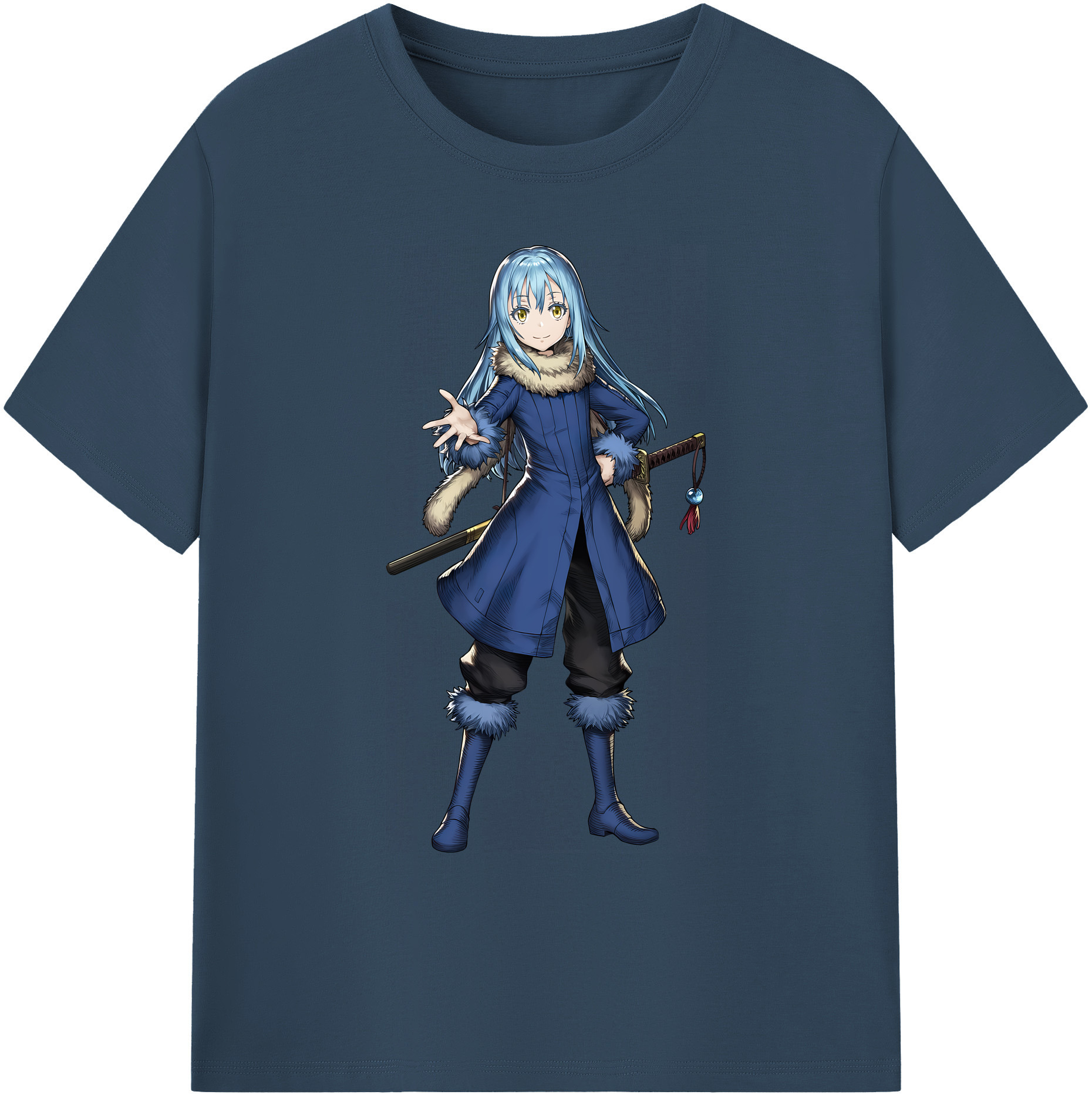 （画像用） 転スラ Regarding Reincarnated to Slime 綿100％ メンズ半袖Tシャツ｜肌触りやわらか＆通気性