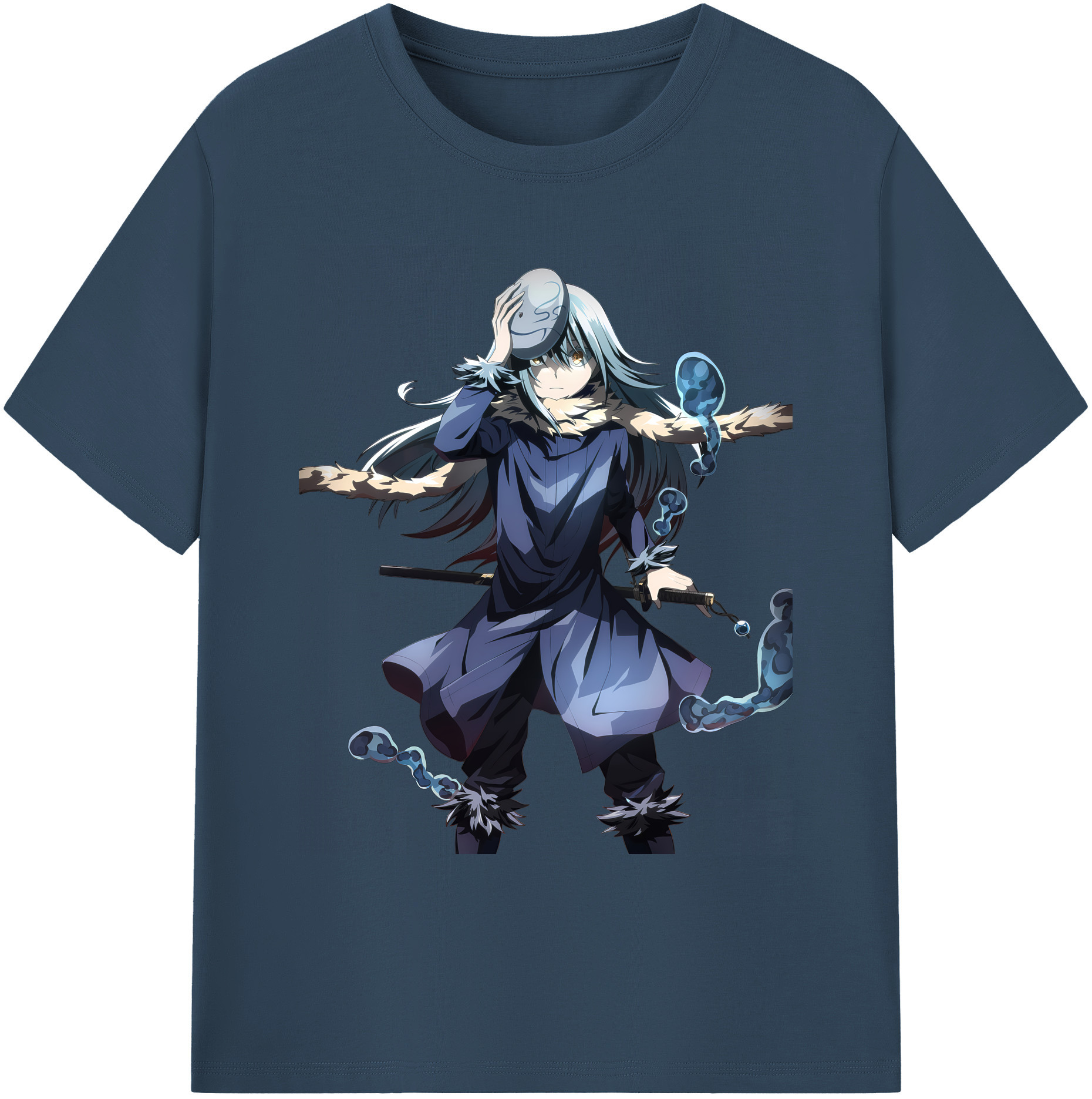（画像用） 転スラ Regarding Reincarnated to Slime 綿100％ メンズ半袖Tシャツ｜肌触りやわらか＆通気性