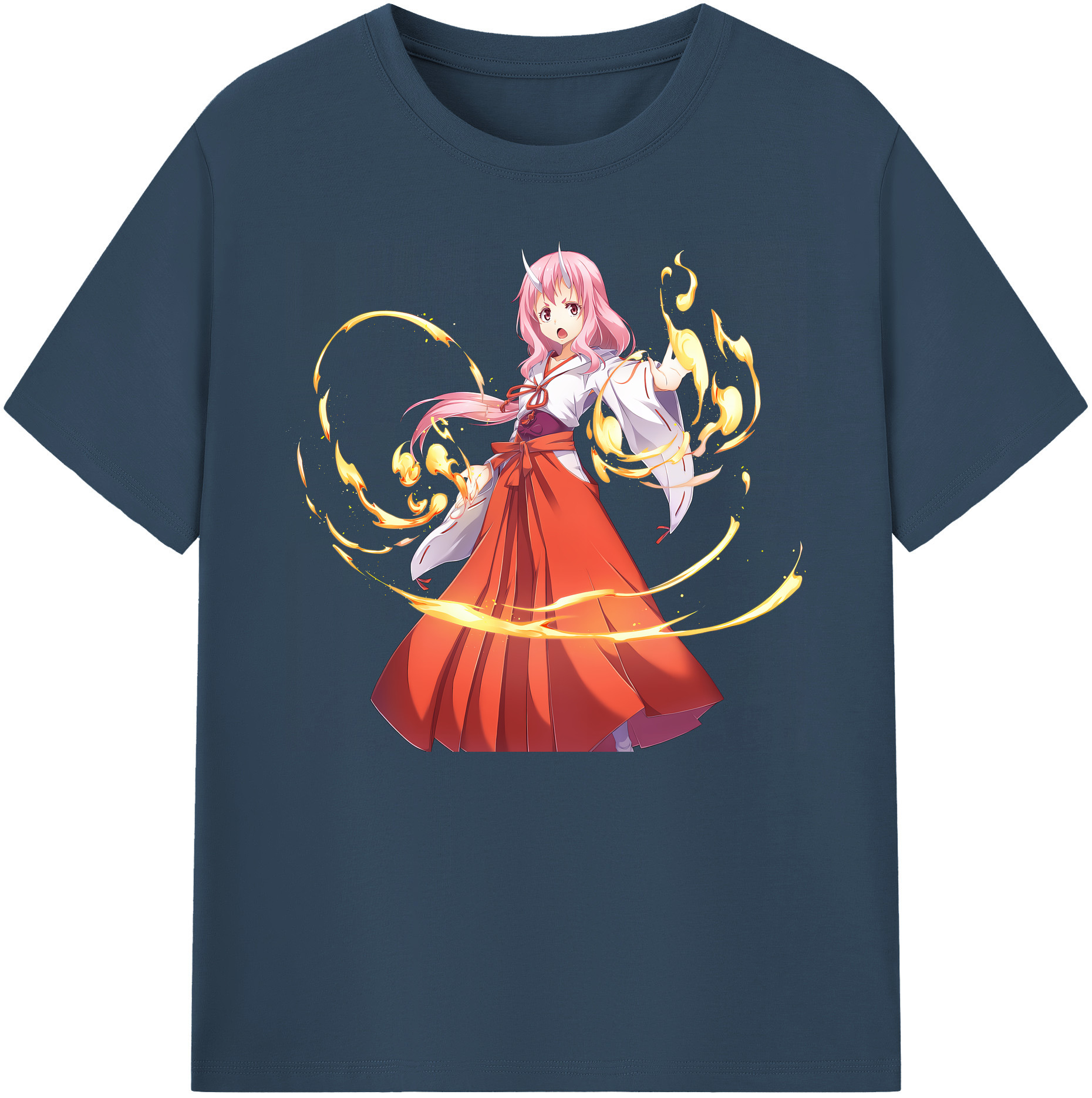 （画像用） 転スラ Regarding Reincarnated to Slime 綿100％ メンズ半袖Tシャツ｜肌触りやわらか＆通気性
