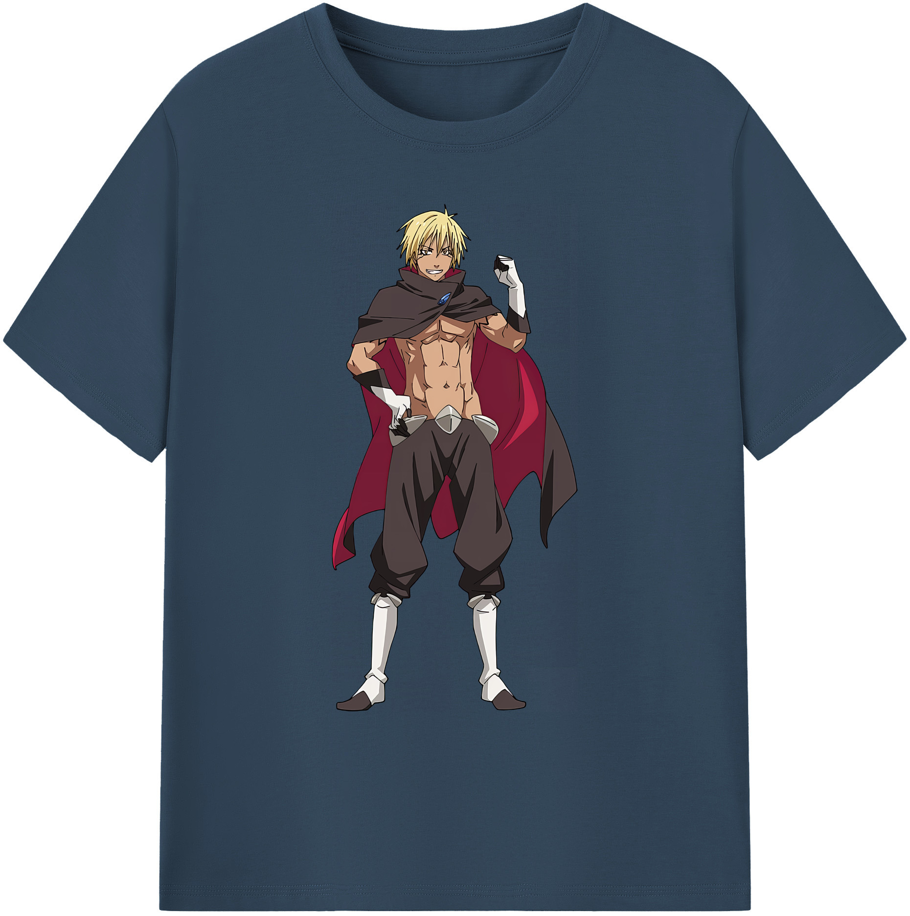 （画像用） 転スラ Regarding Reincarnated to Slime 綿100％ メンズ半袖Tシャツ｜肌触りやわらか＆通気性