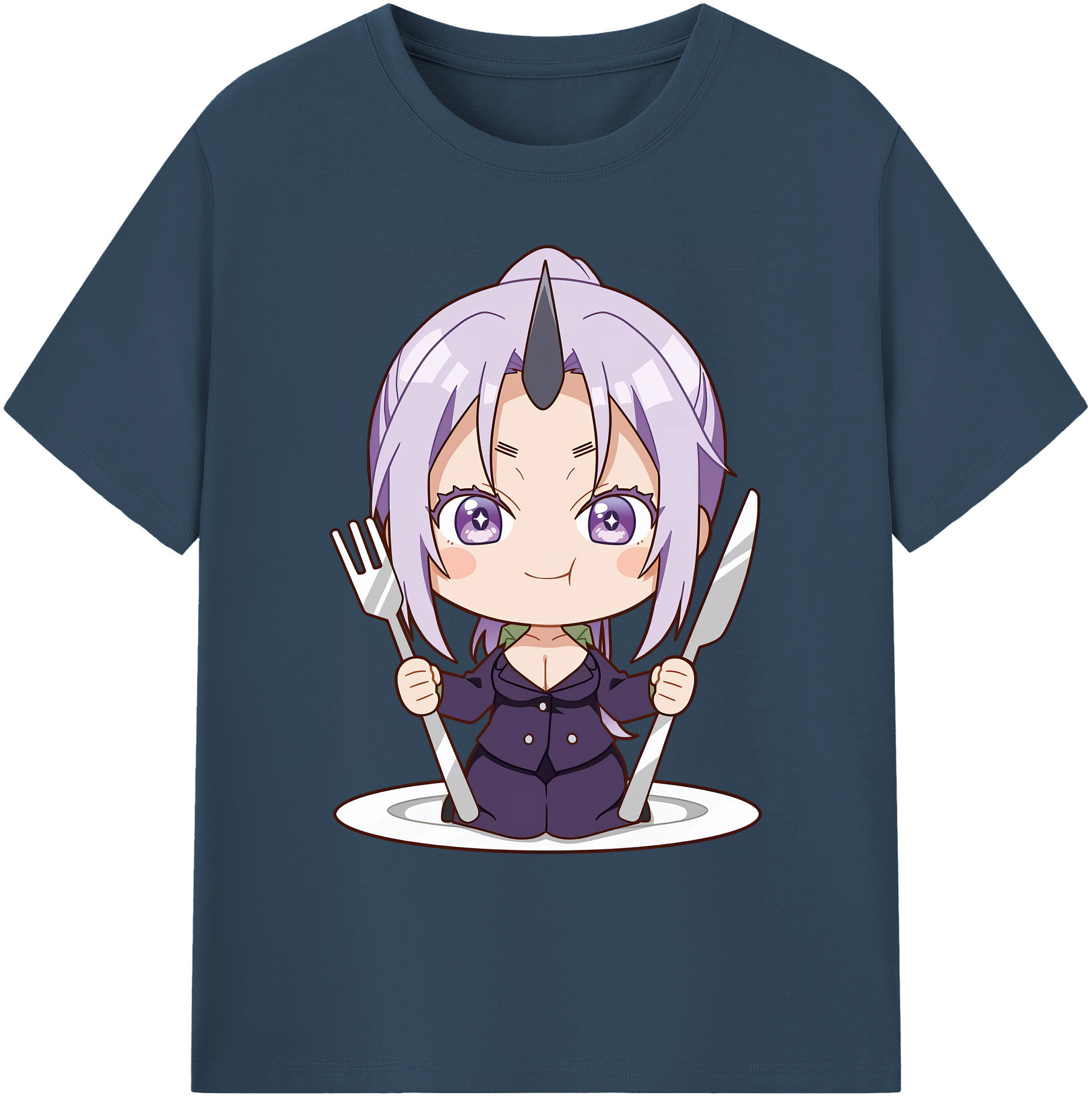 （画像用） 転スラ Regarding Reincarnated to Slime 綿100％ メンズ半袖Tシャツ｜肌触りやわらか＆通気性